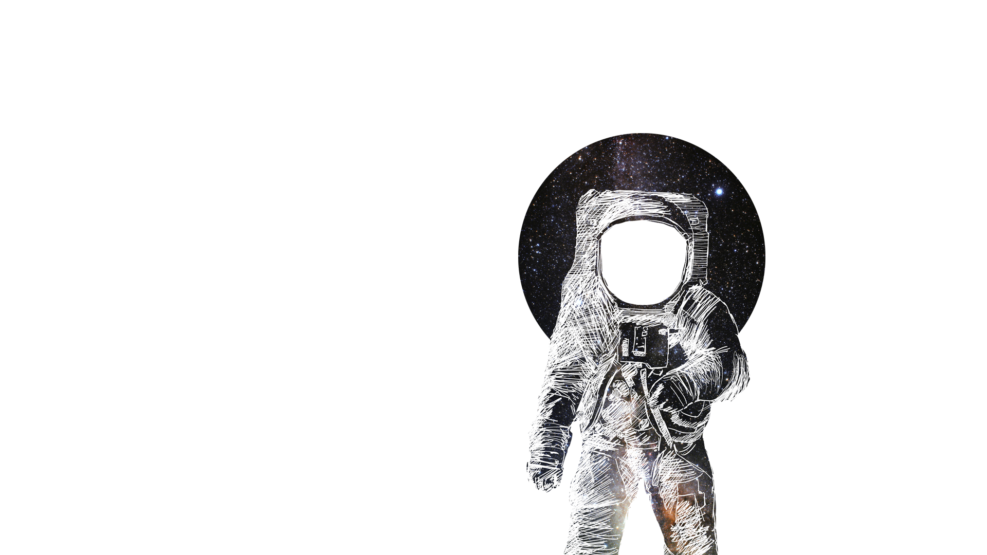 Astronaut with a starry background HD Wallpaper
