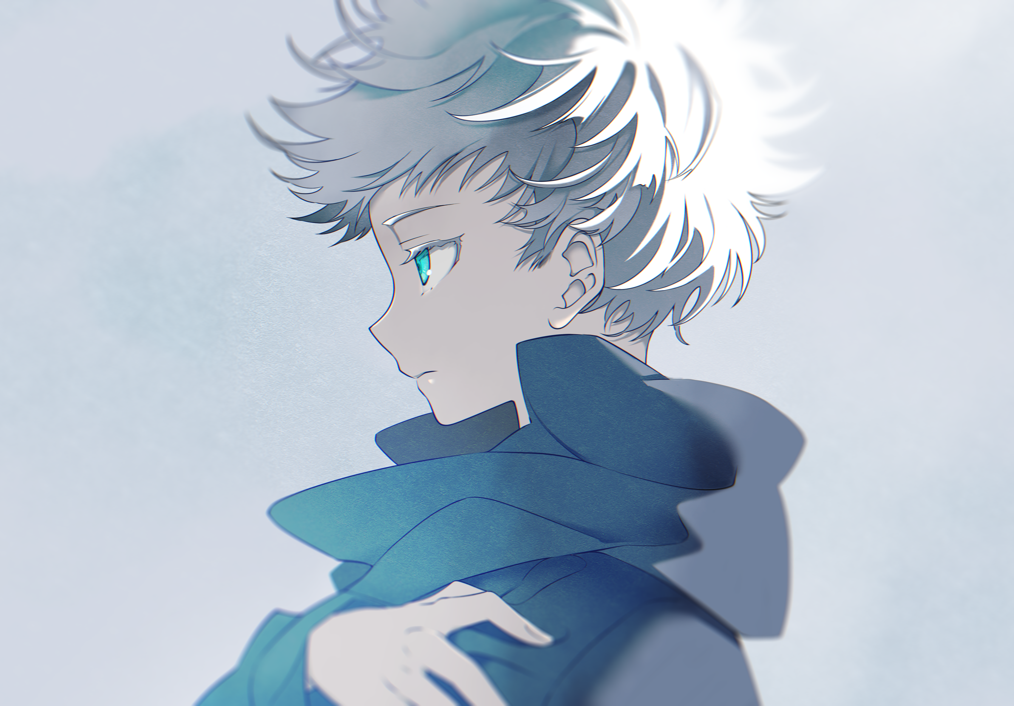 Satoru Gojo from Jujutsu Kaisen in profile HD Wallpaper