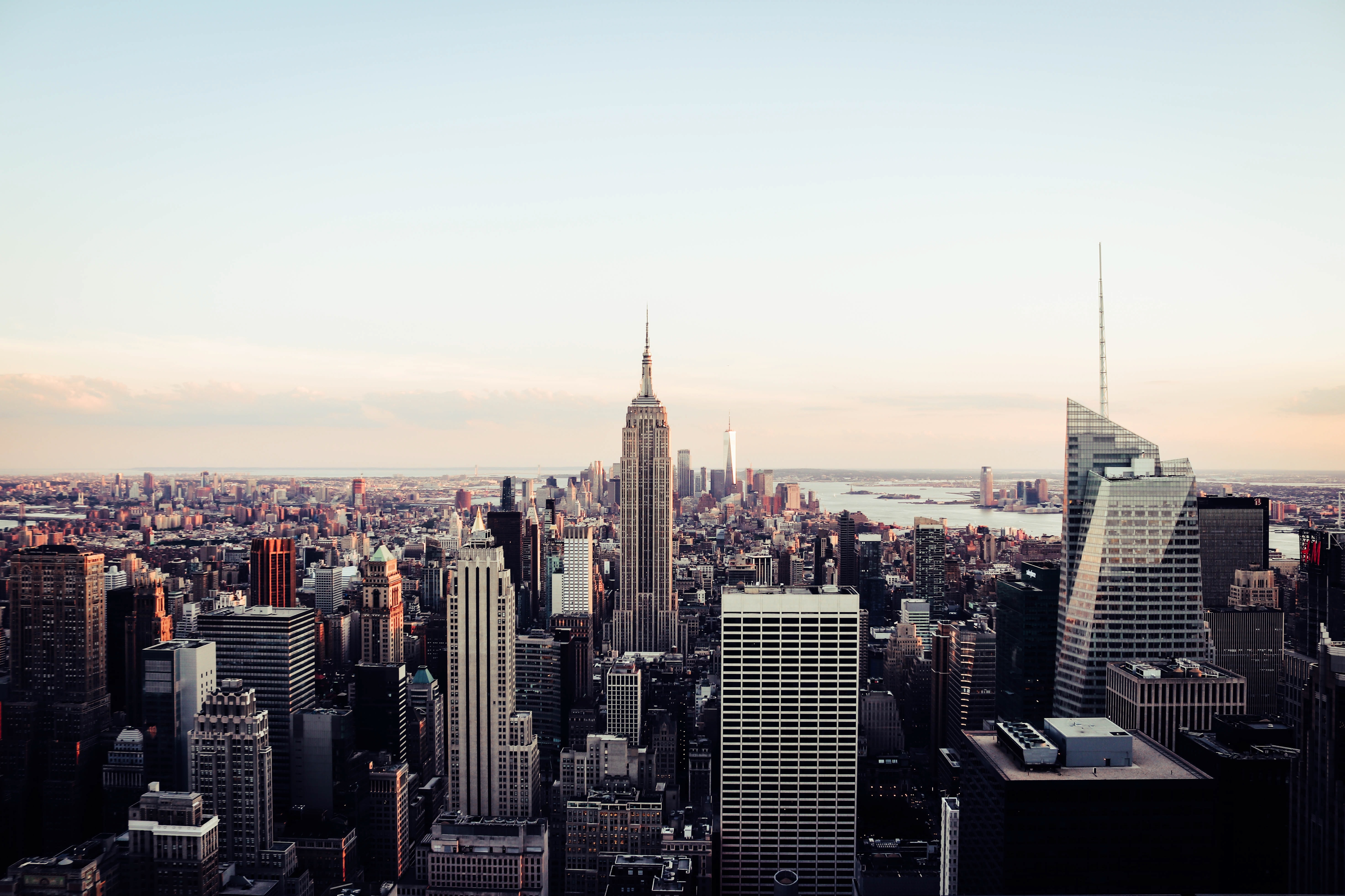 4K Manhattan Skyline with Empire State Building HD Wallpaper