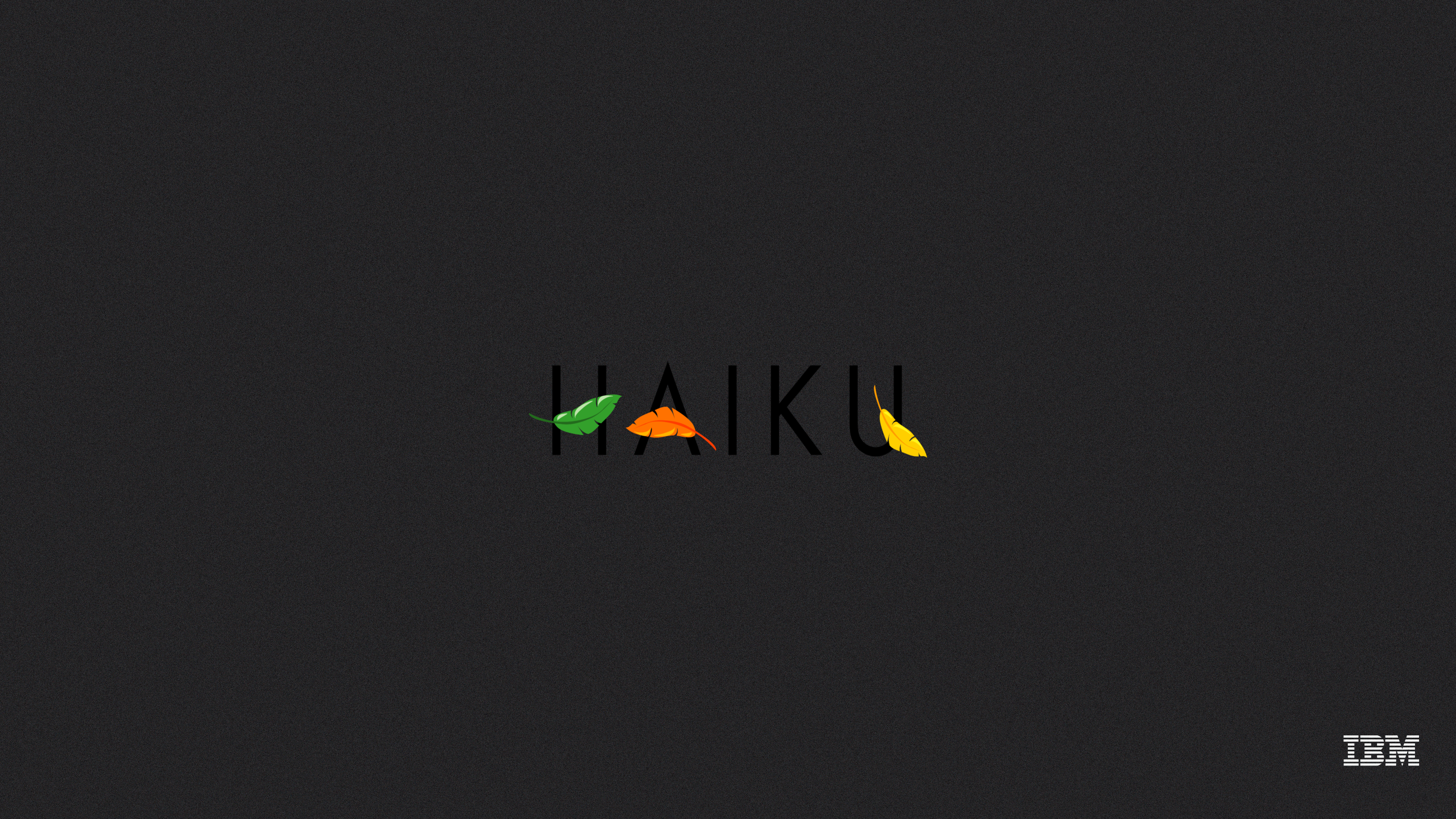 Haiku operating system logo with IBM branding HD Wallpaper