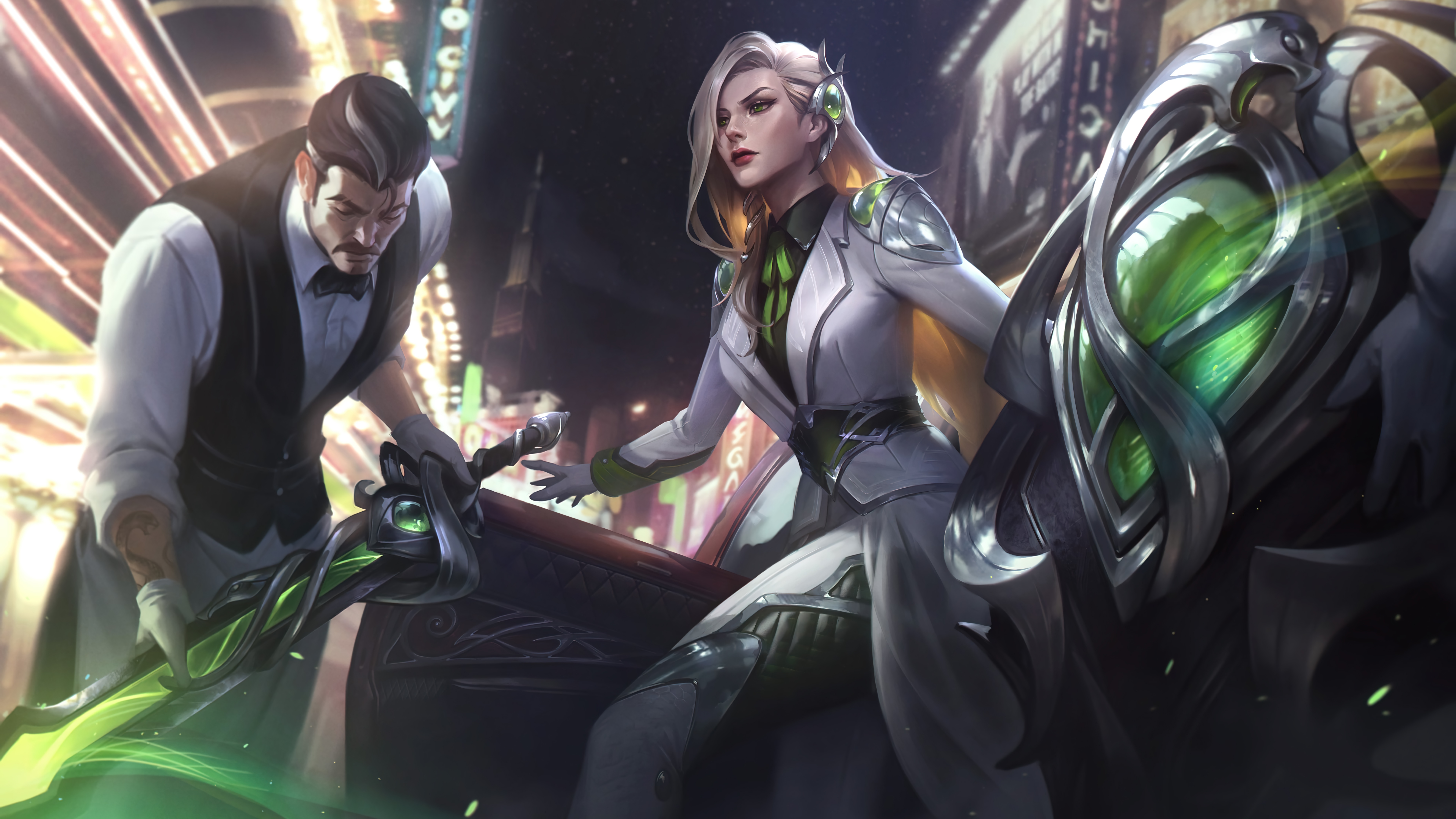 4K League of Legends Debonair Leona and GZG HD Wallpaper