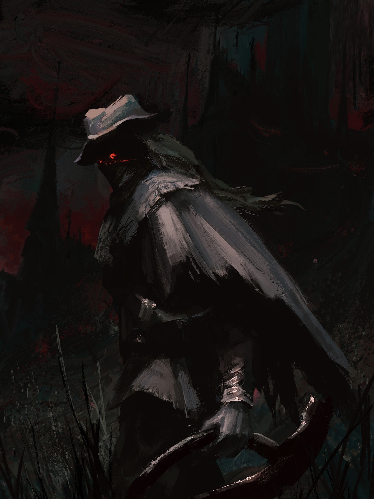 Dark Fantasy Artwork by Zhuoxin Ye HD Phone Wallpaper