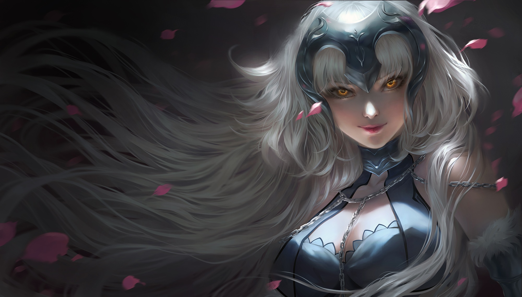 Jeanne d'Arc from Fate/Grand Order with white hair HD Wallpaper