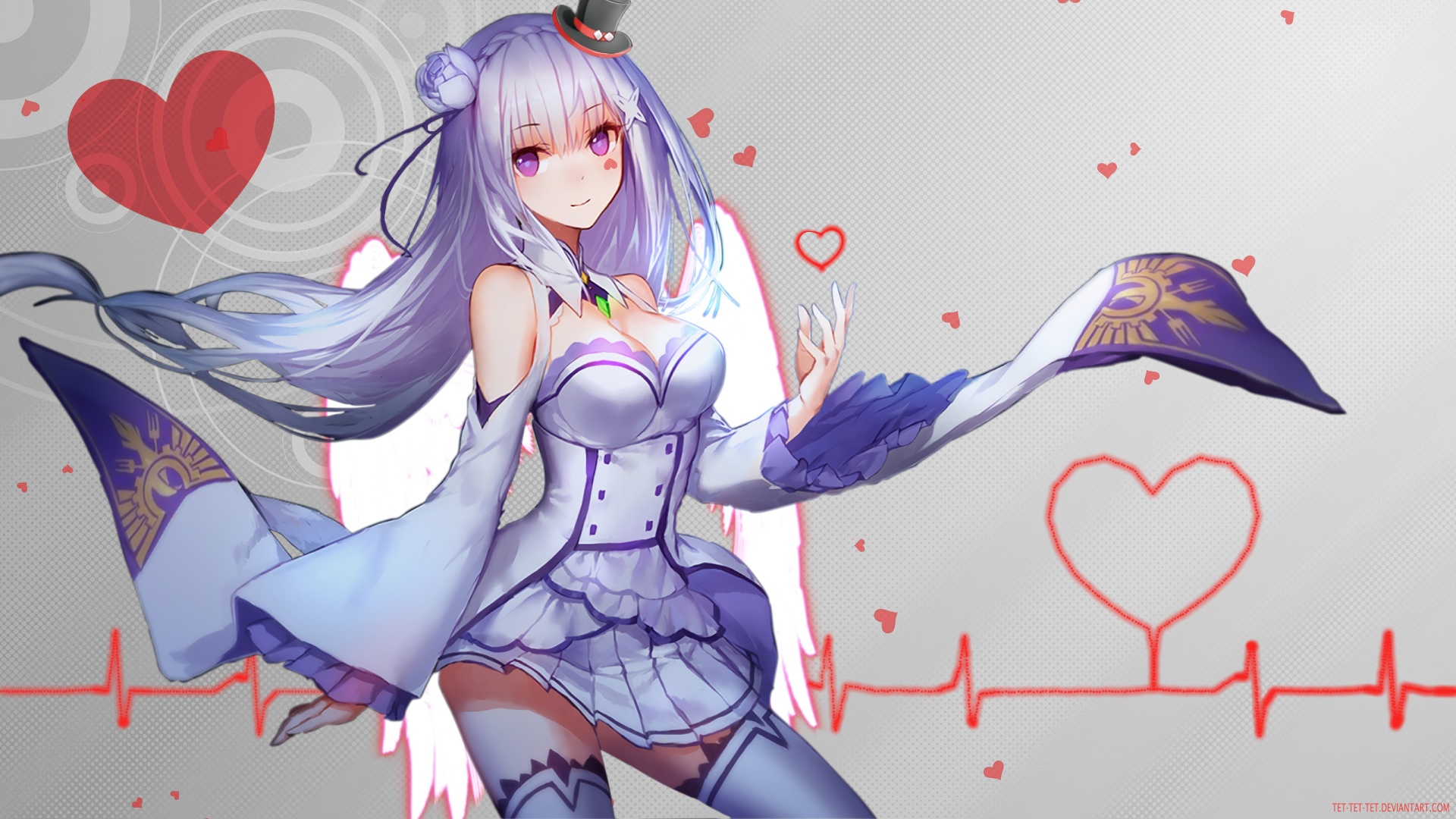 Emilia from Re:Zero Kara Hajimeru Isekai Seikatsu HD Wallpaper