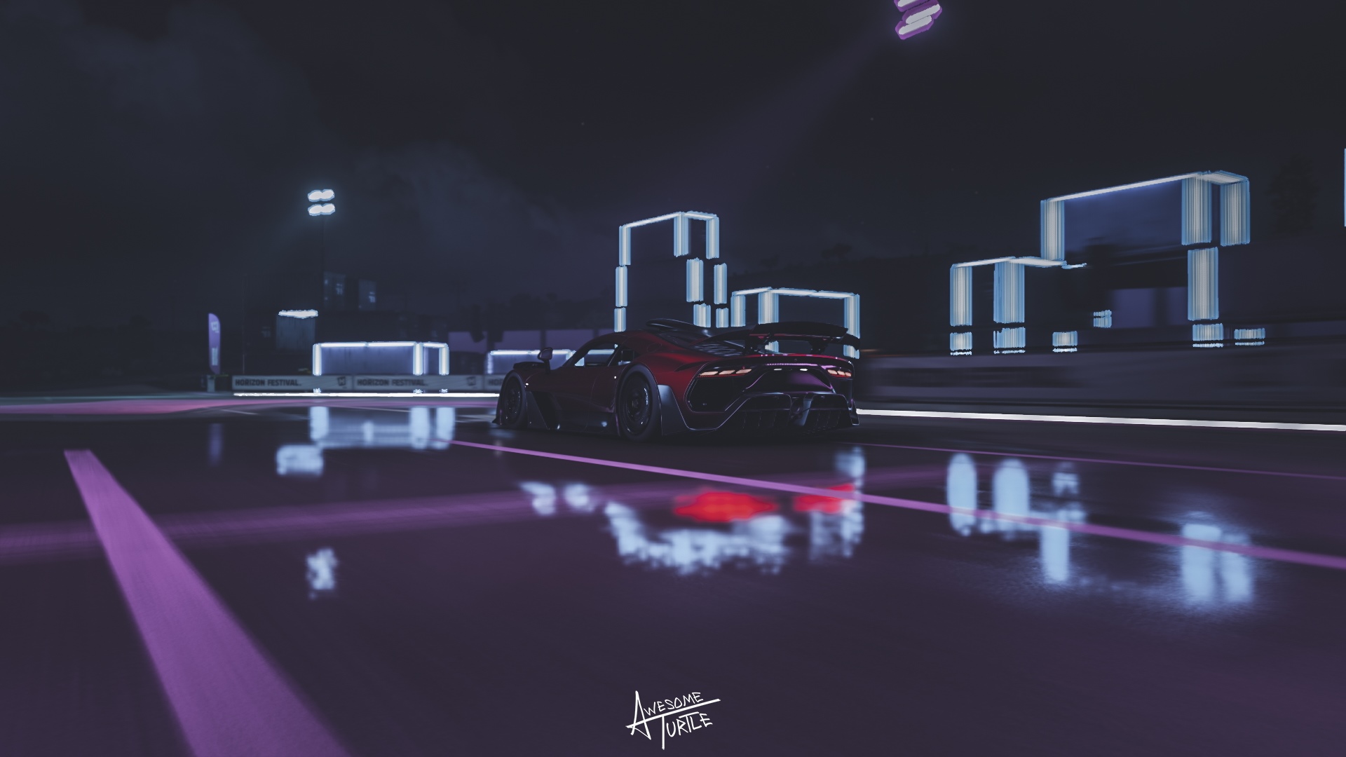 Mercedes-AMG Project ONE in Forza Horizon 5 at night HD Wallpaper