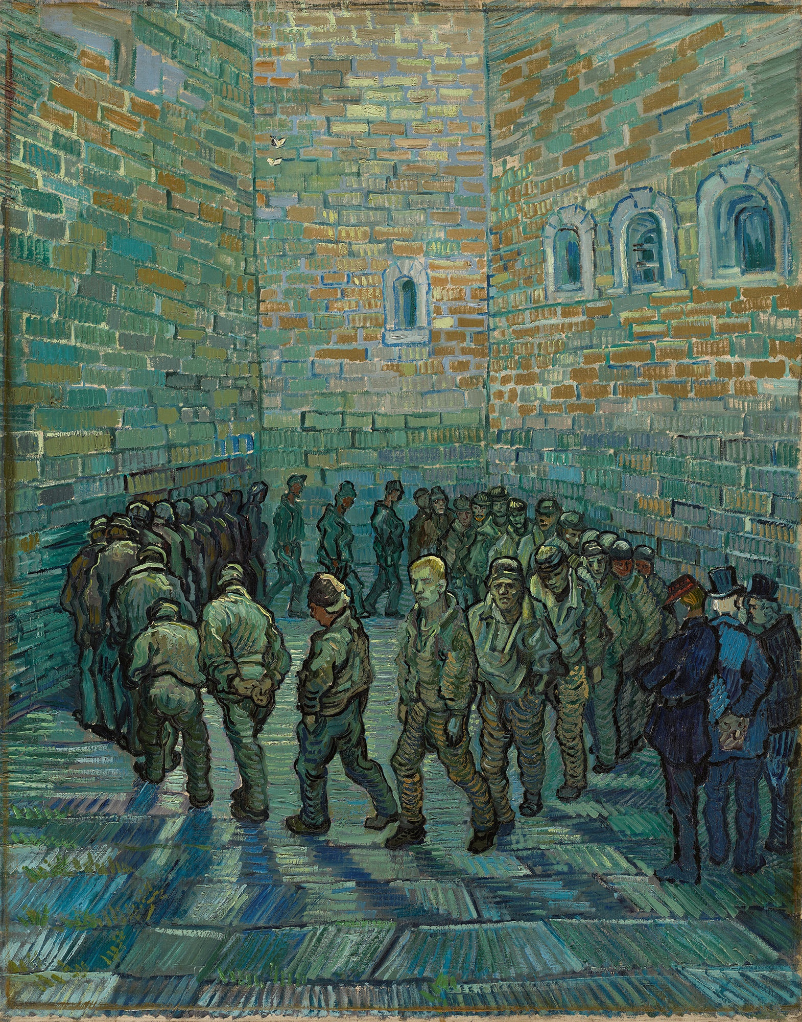 The Prisoners' Round by Vincent van Gogh HD Phone Wallpaper