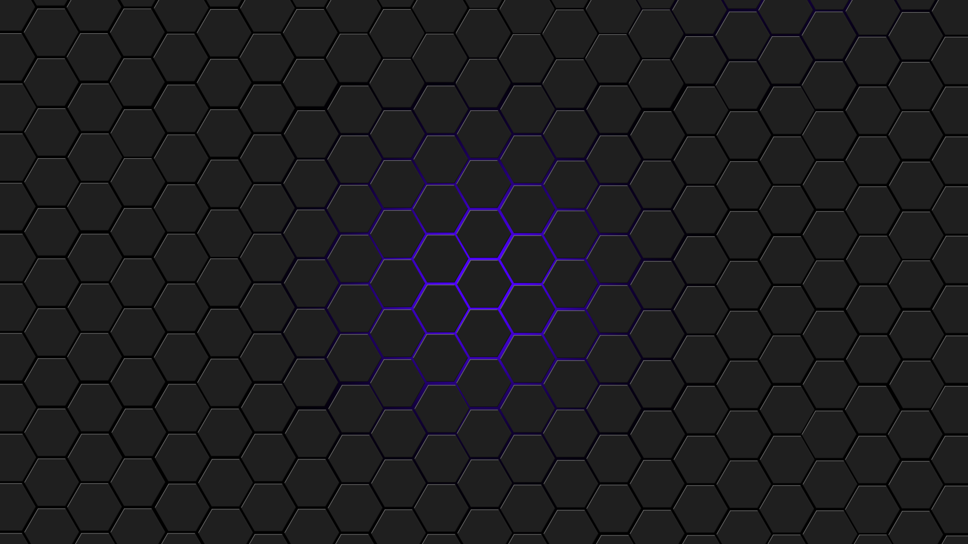 Abstract dark hexagons with purple glow HD Wallpaper