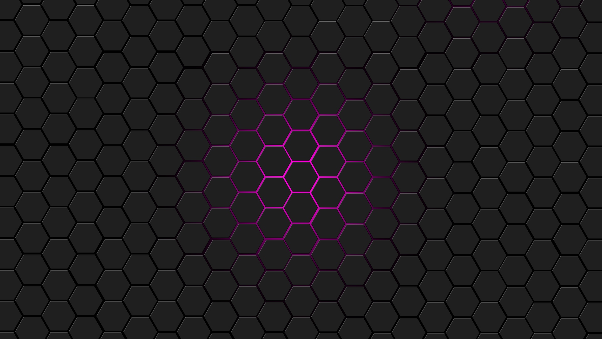 Abstract Hexagon Pattern with Pink Glow HD Wallpaper