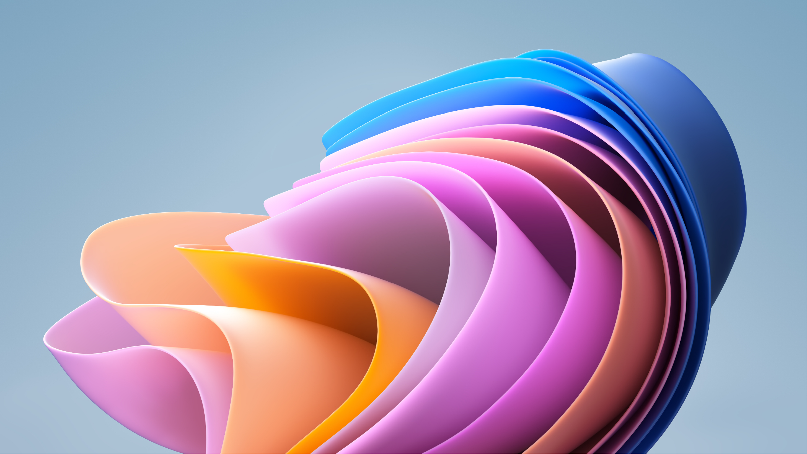 Windows 11 abstract colorful flowing shapes HD Wallpaper