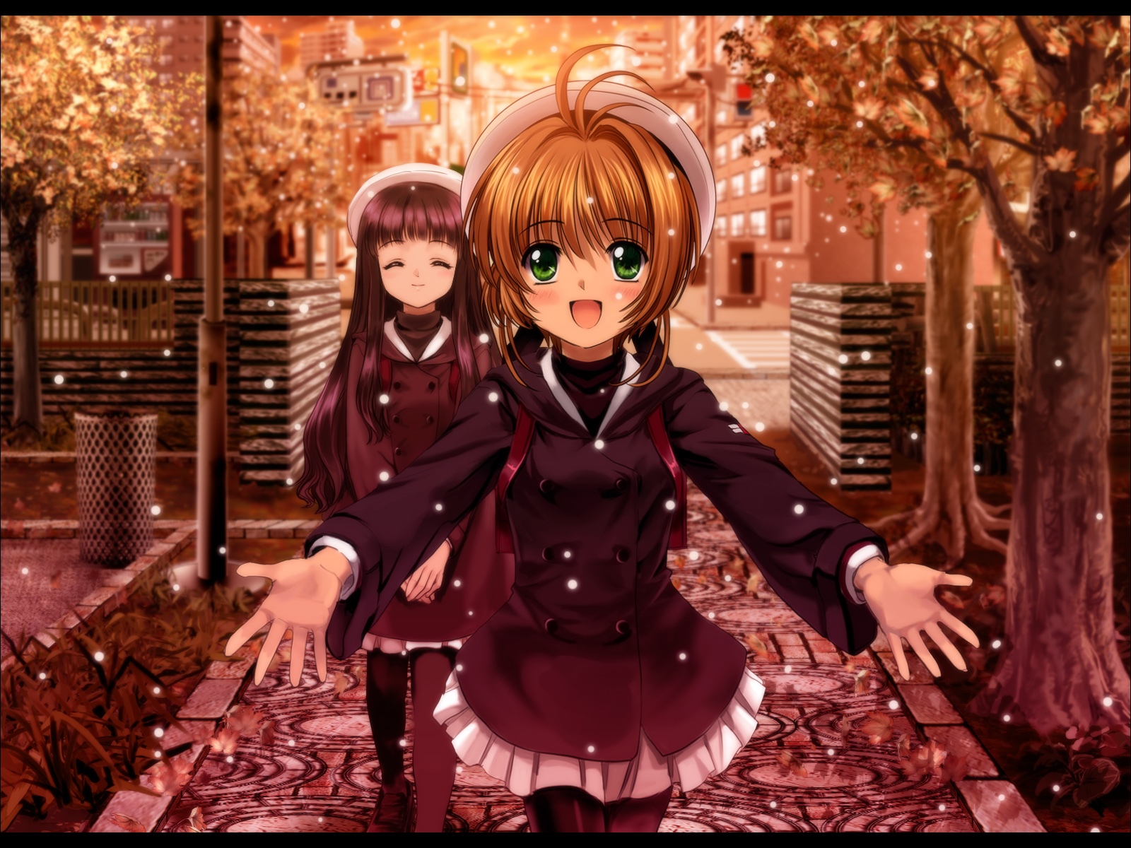 Sakura Kinomoto and Tomoyo Daidouji in Cardcaptor Sakura HD Wallpaper