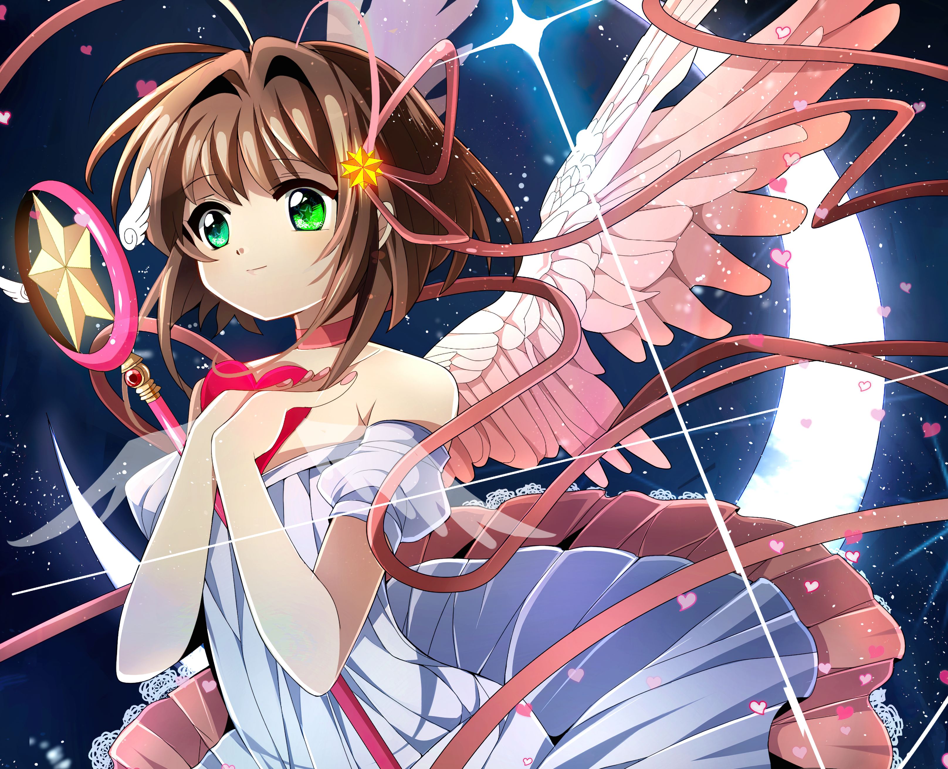 Sakura Kinomoto from Cardcaptor Sakura with wings HD Wallpaper