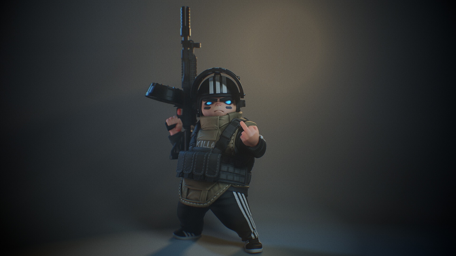 Killa from Escape from Tarkov with RPK HD Wallpaper