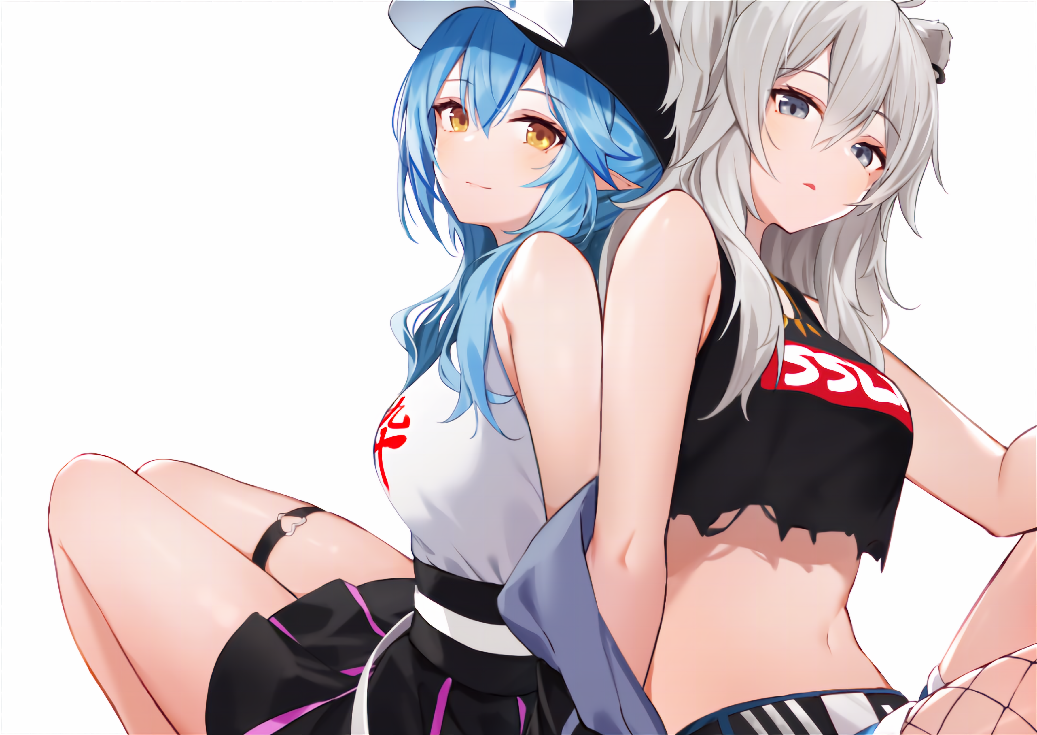 Yukihana Lamy and Shishiro Botan from Hololive HD Wallpaper
