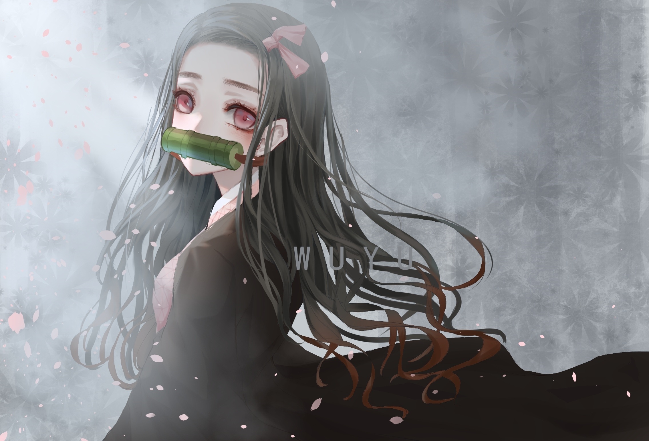 Kamado Nezuko from Kimetsu no Yaiba HD Wallpaper