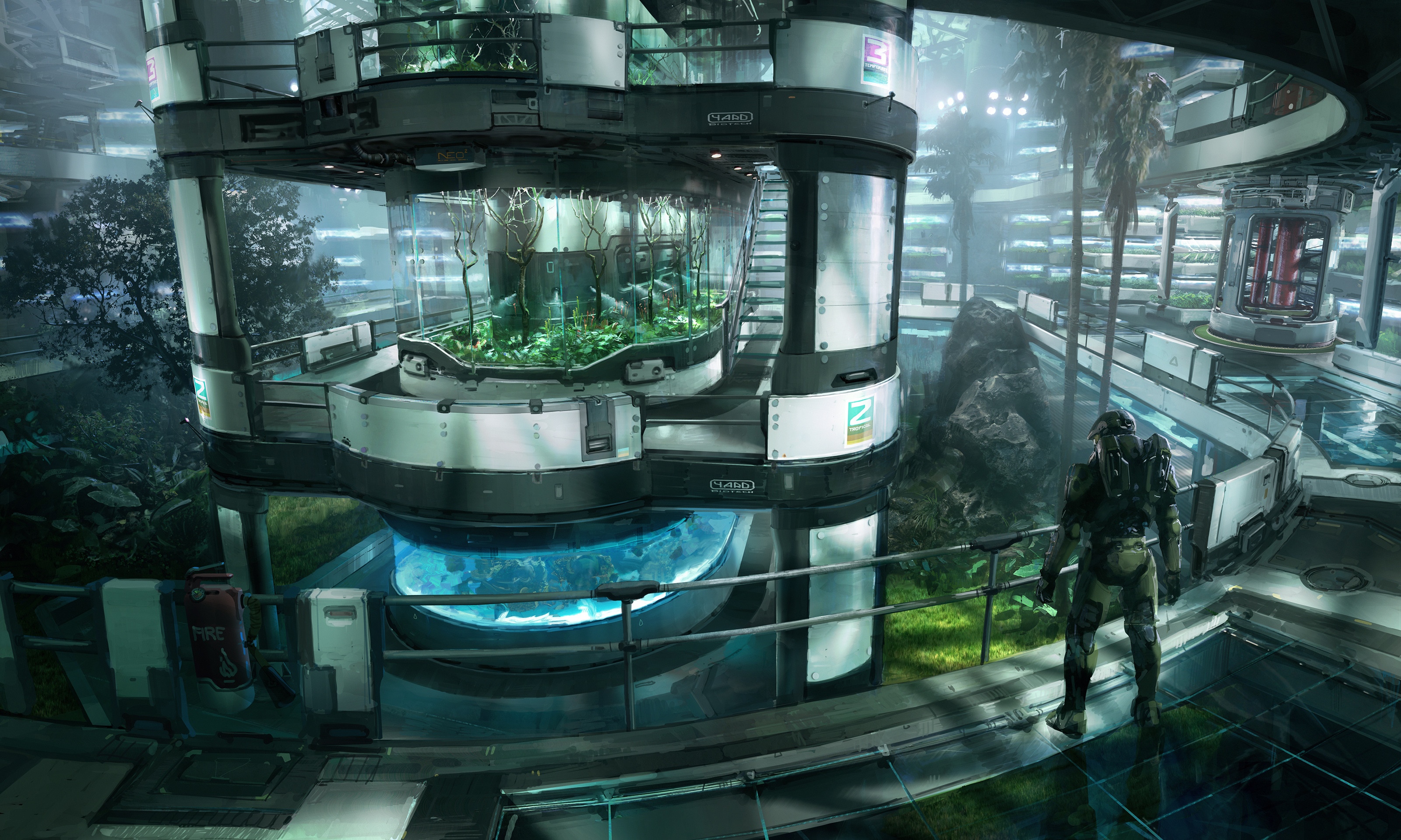 Master Chief in Halo 4 Biosphere HD Wallpaper