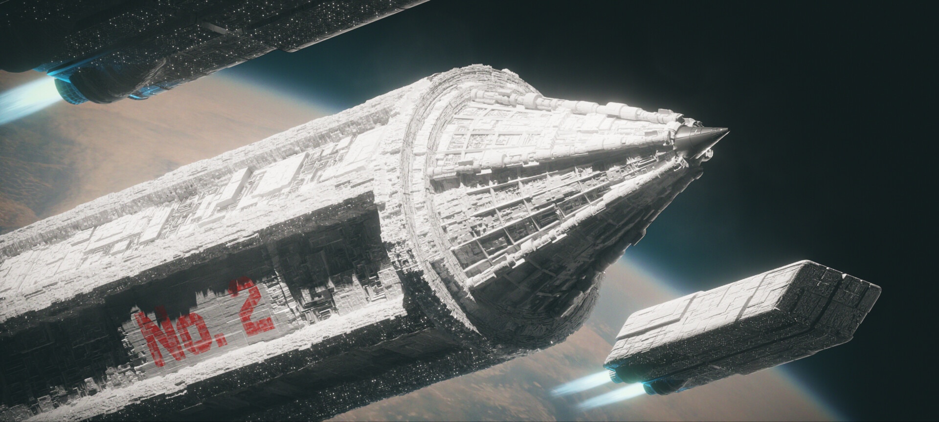 Spaceship No. 2 in orbit HD Wallpaper