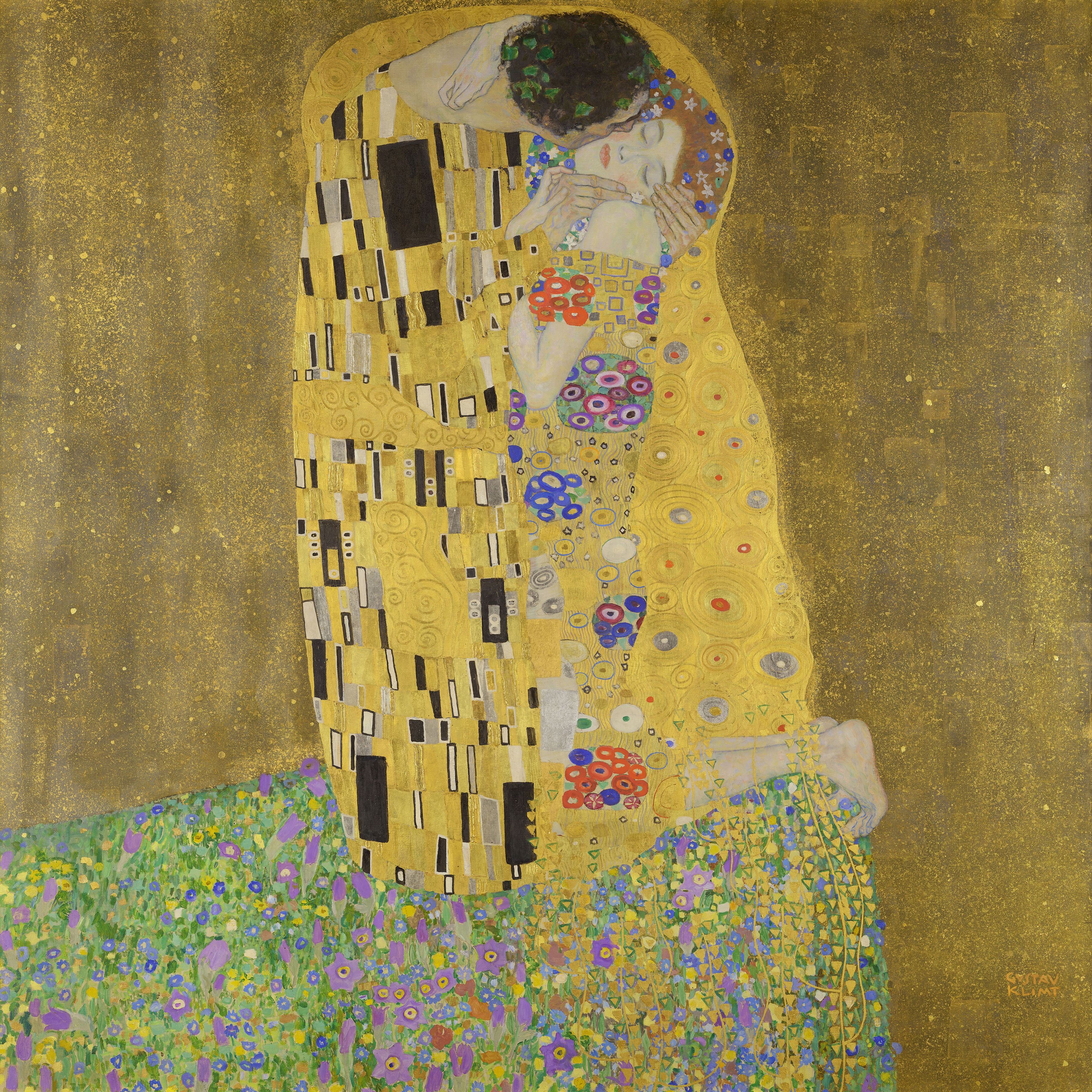 The Kiss by Gustav Klimt HD Wallpaper