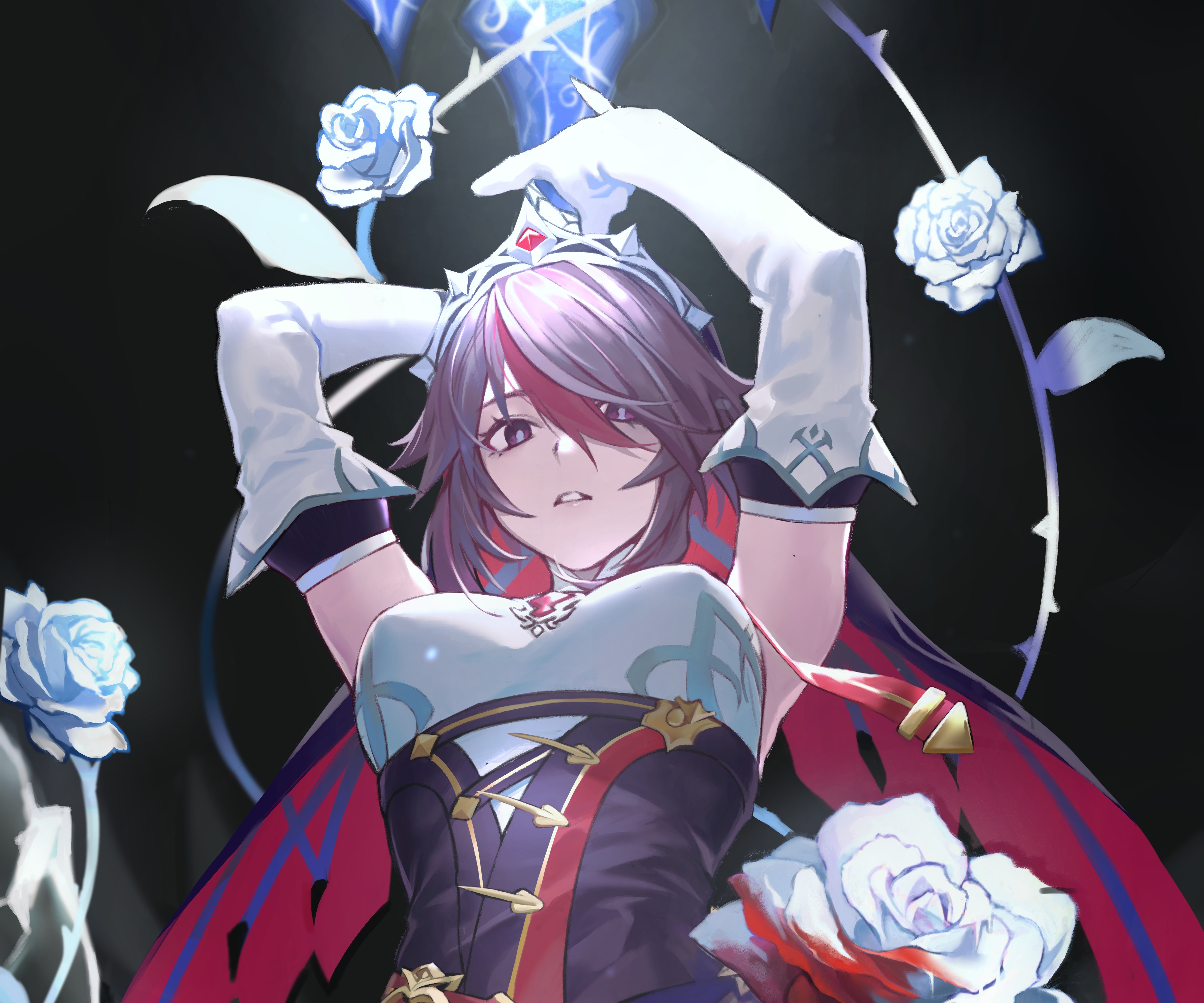 4K Genshin Impact Rosaria with Arms Up HD Wallpaper