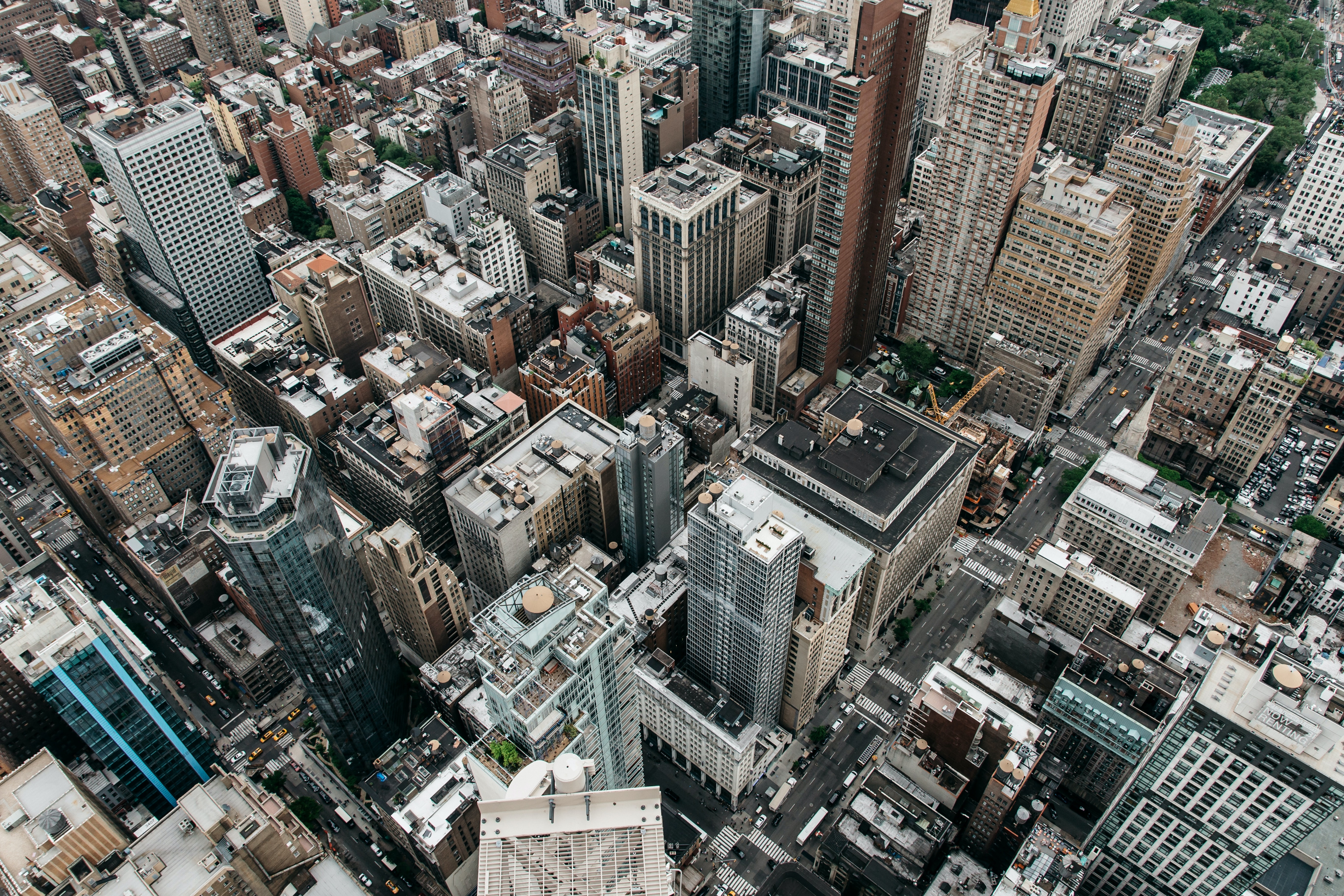 4K Aerial View of Manhattan Cityscape HD Wallpaper