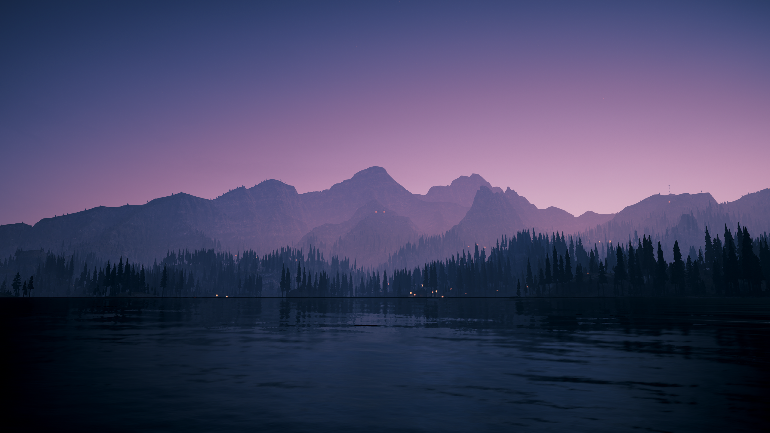 Far Cry 5 mountains at sunset over a lake HD Wallpaper