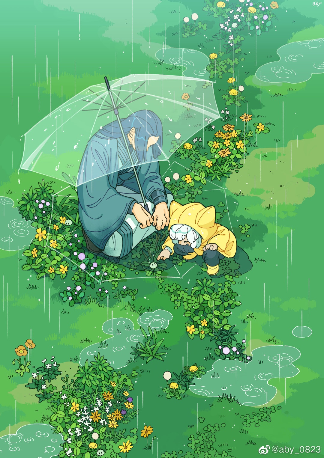 Two figures under an umbrella in the rain HD Phone Wallpaper