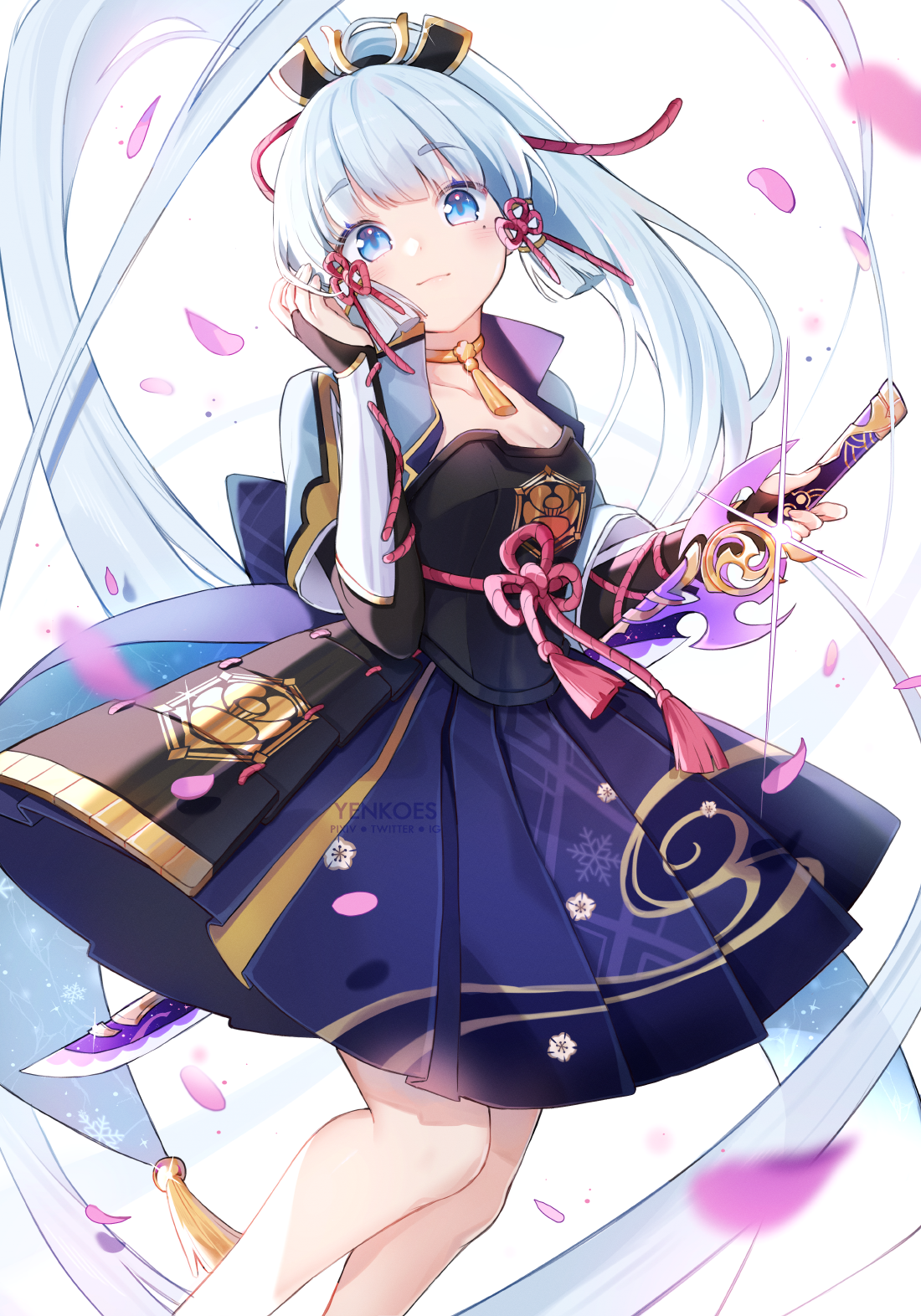 Kamisato Ayaka from Genshin Impact HD Phone Wallpaper