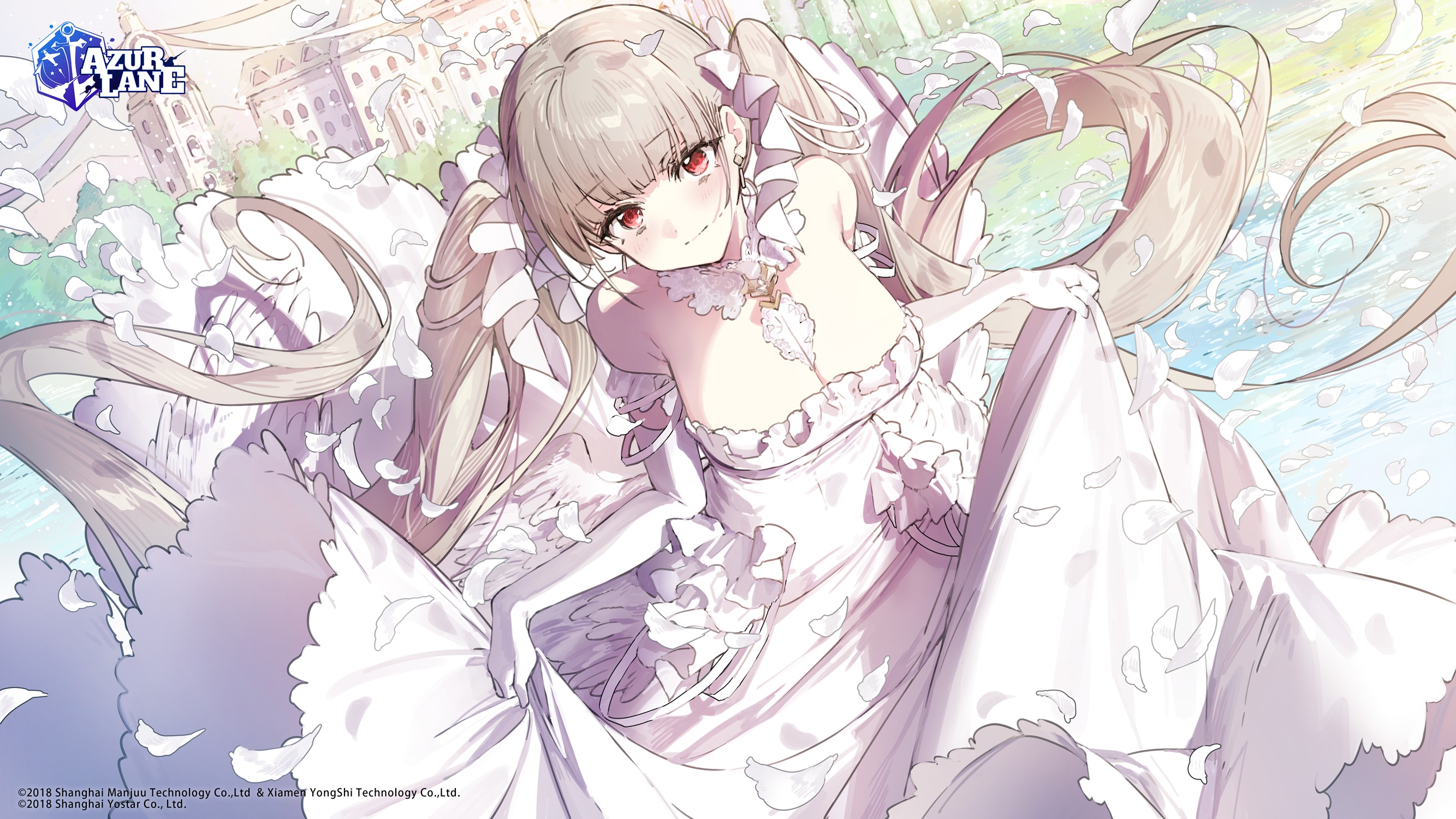 Formidable in a wedding dress from Azur Lane HD Wallpaper