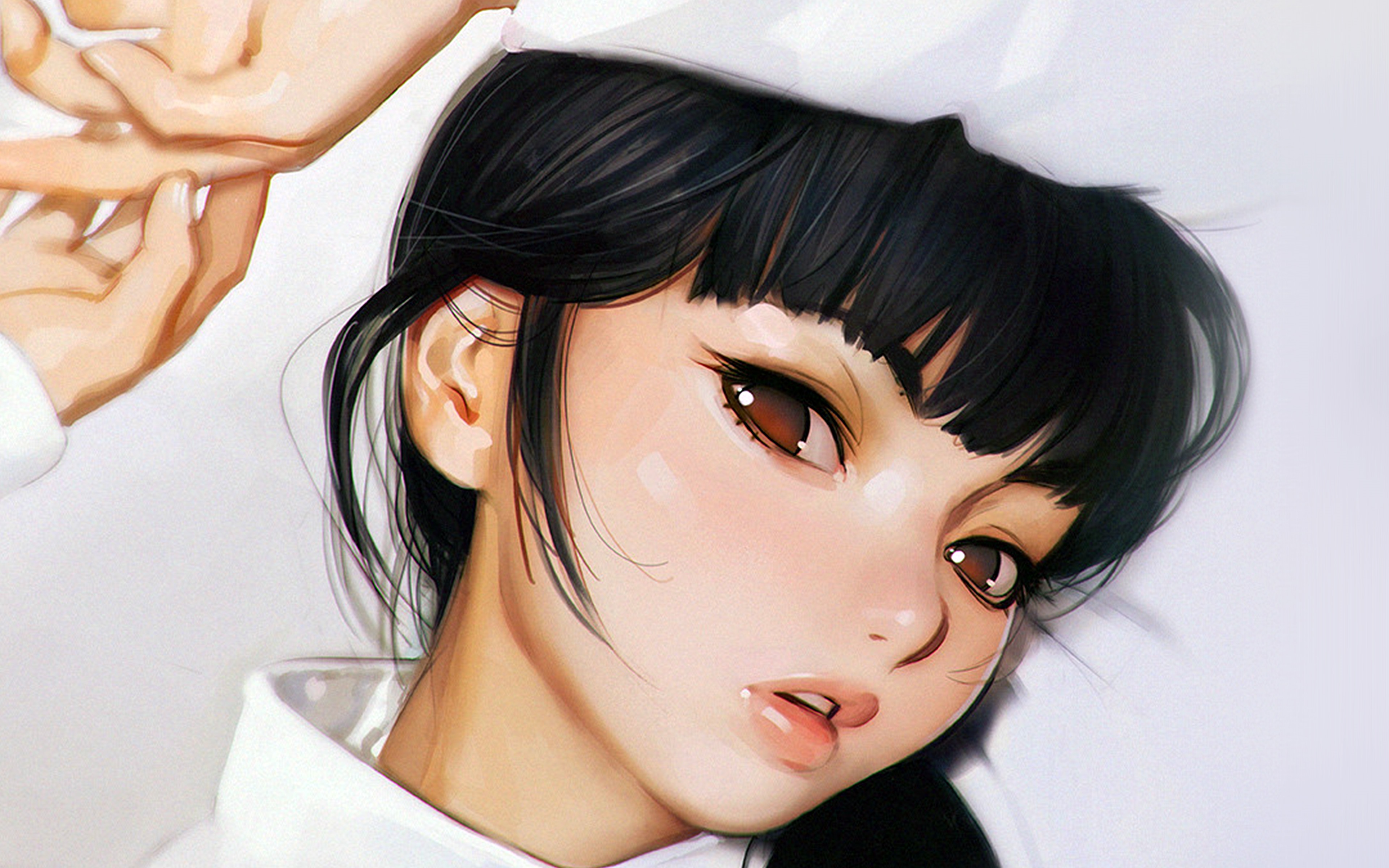 4K illustration of a nurse by Ilya Kuvshinov HD Wallpaper