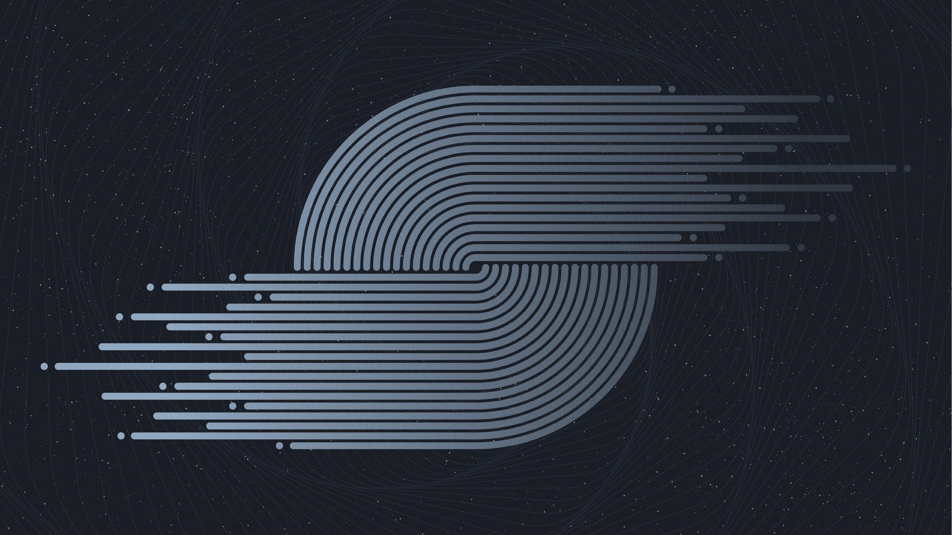 Retro style monochrome space galaxy 4K HD Wallpaper