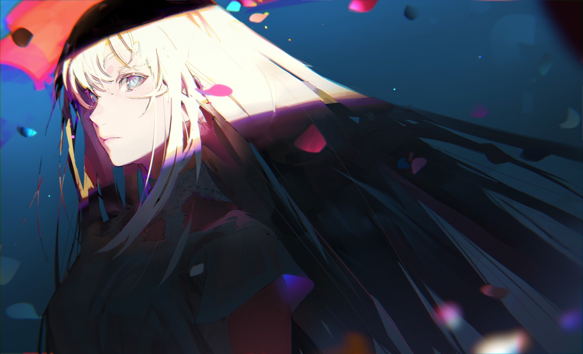 Artwork of Taiki with blonde hair and blue eyes HD Wallpaper