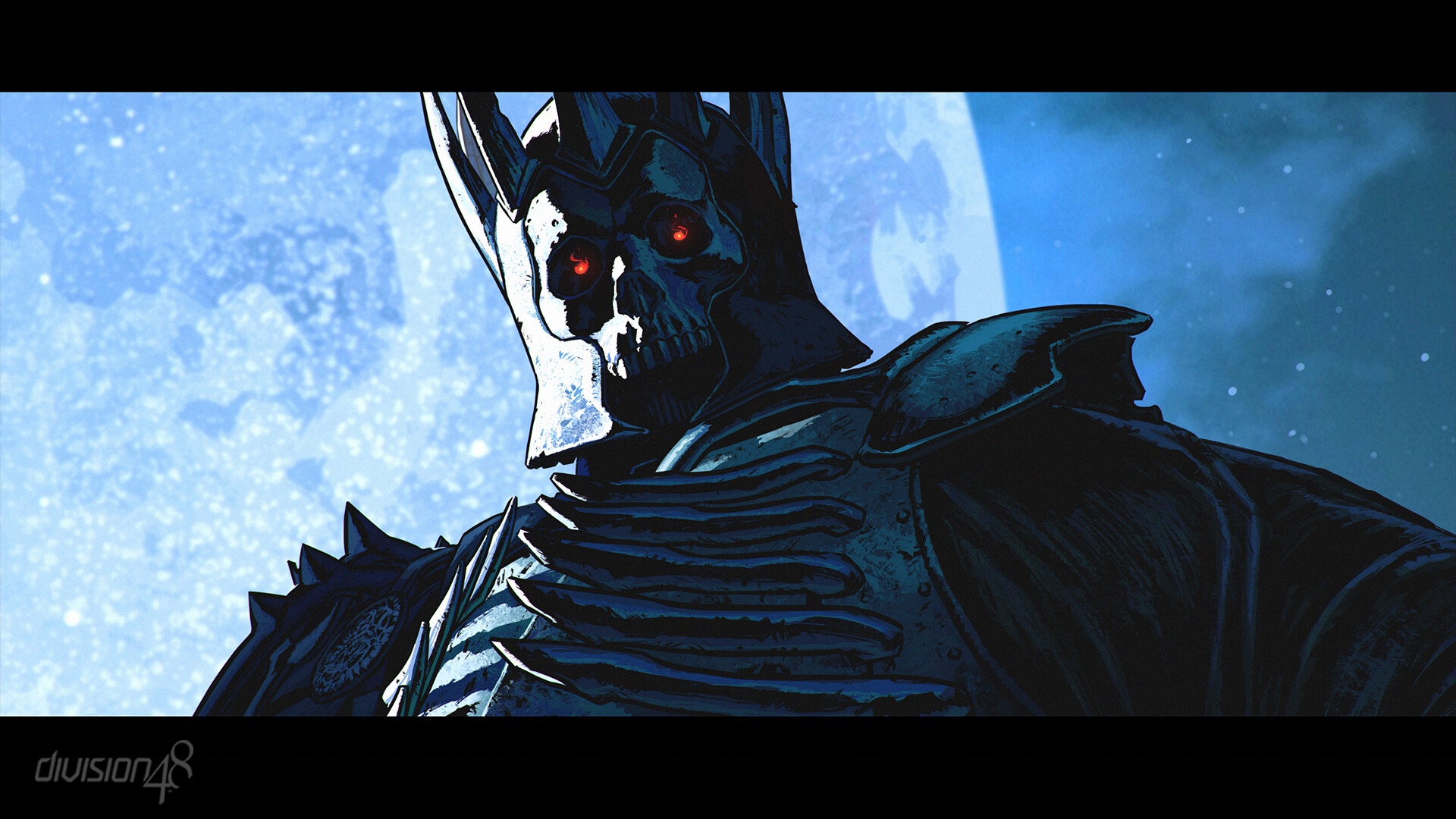 Eredin from The Witcher 3 with red eyes under the moon HD Wallpaper