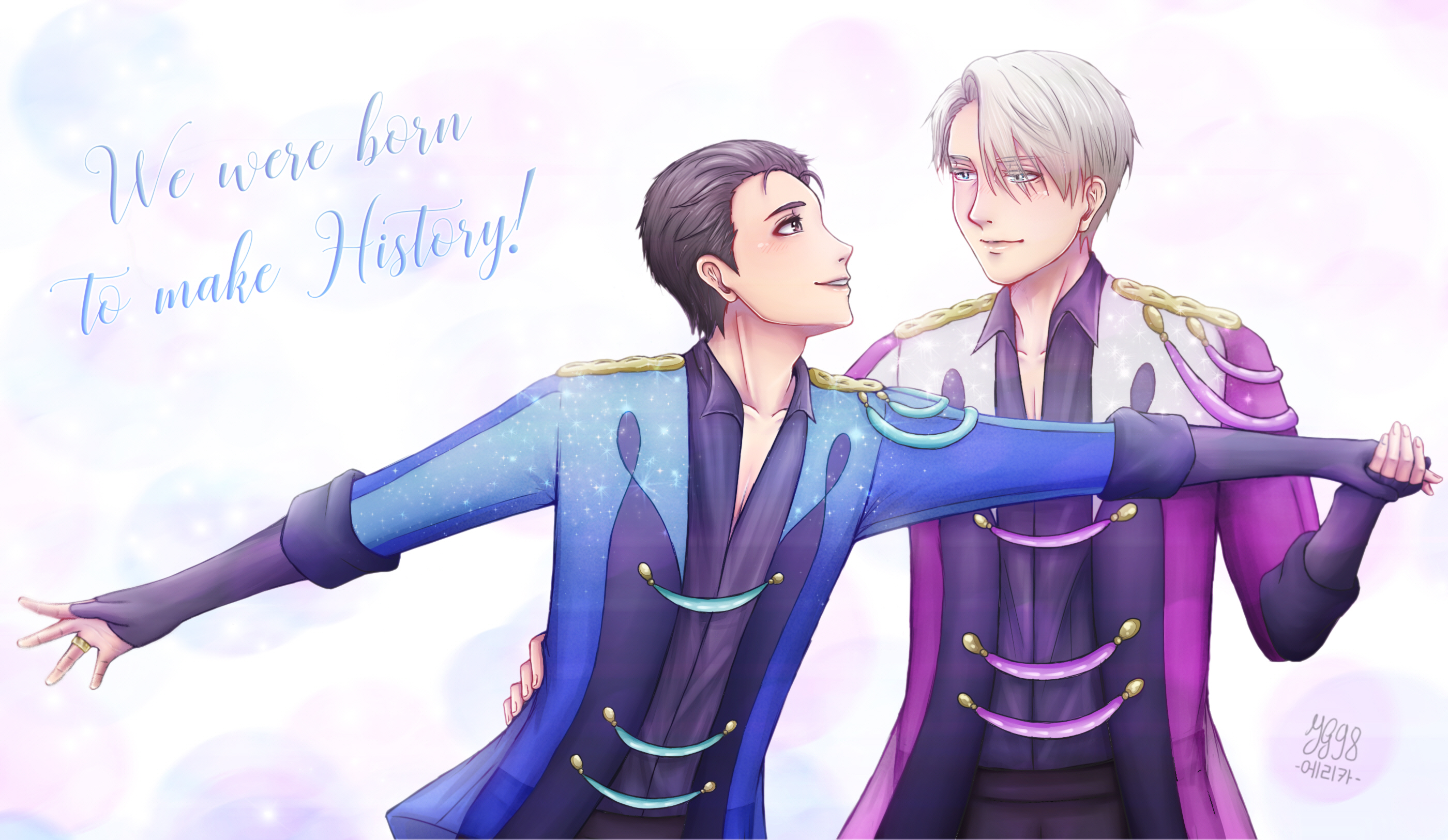 Yuri!!! On Ice: Yuuri Katsuki and Victor Nikiforov HD Wallpaper