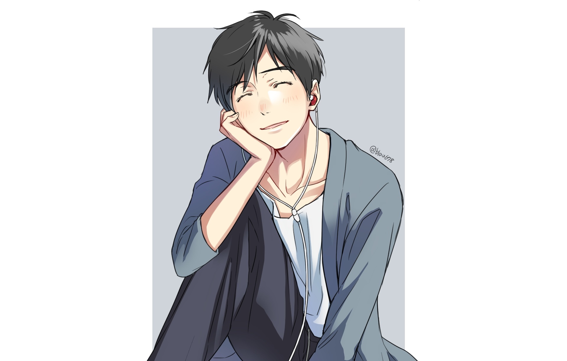 Yuuri Katsuki listening to music HD Wallpaper