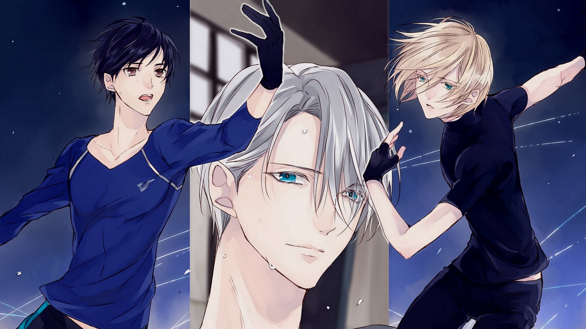 Yuri!!! On Ice: Victor Nikiforov, Yuri Plisetsky, Yuuri Katsuki HD Wallpaper