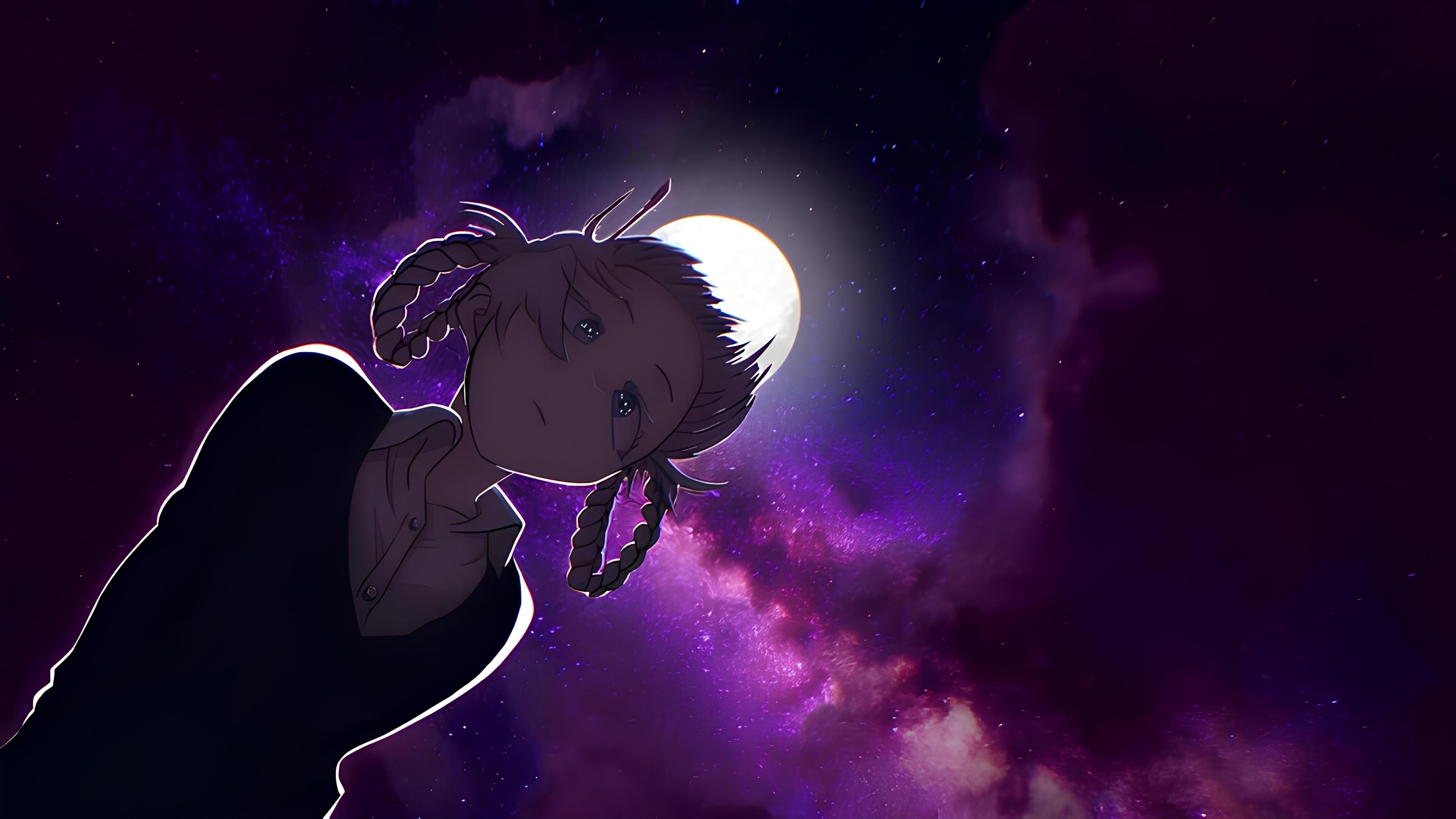 Nazuna Nanakusa under the night sky HD Wallpaper