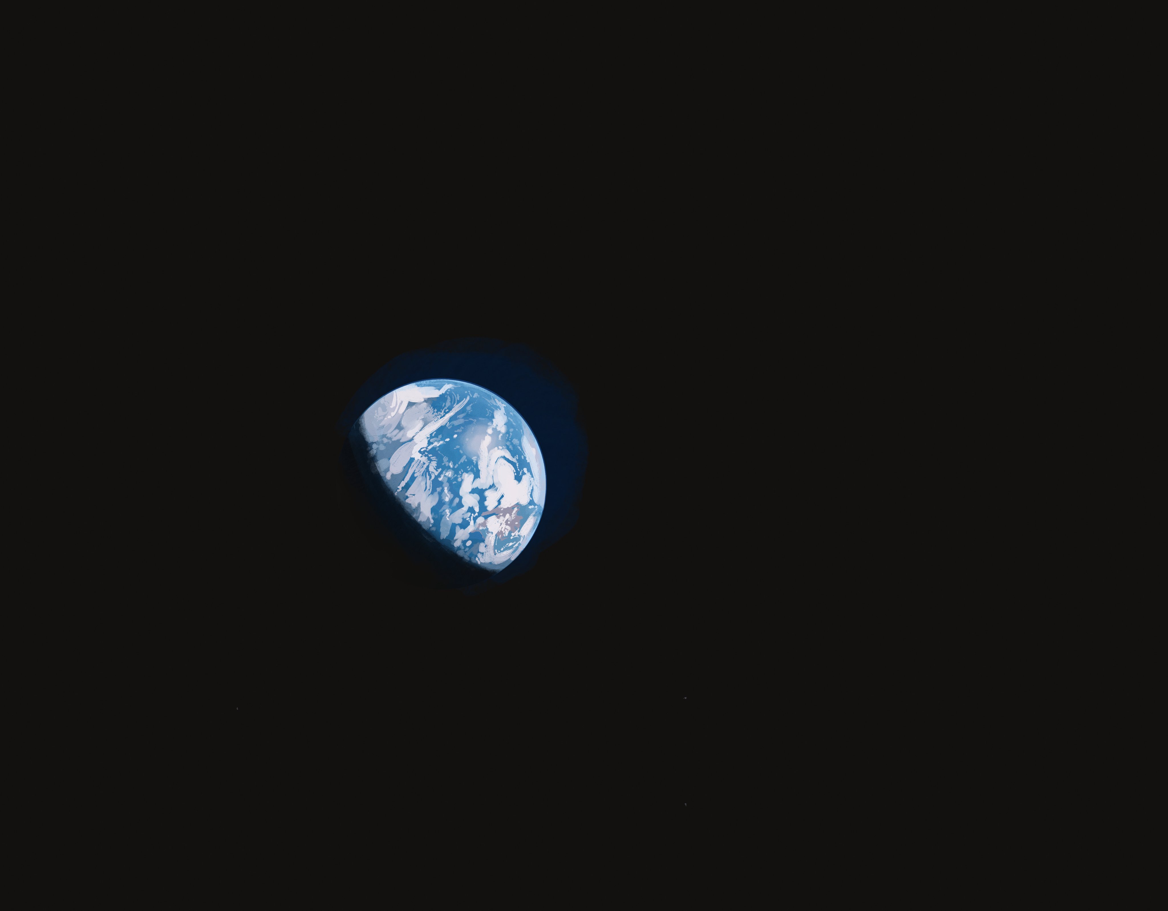 Earth seen from space against a dark background HD Wallpaper