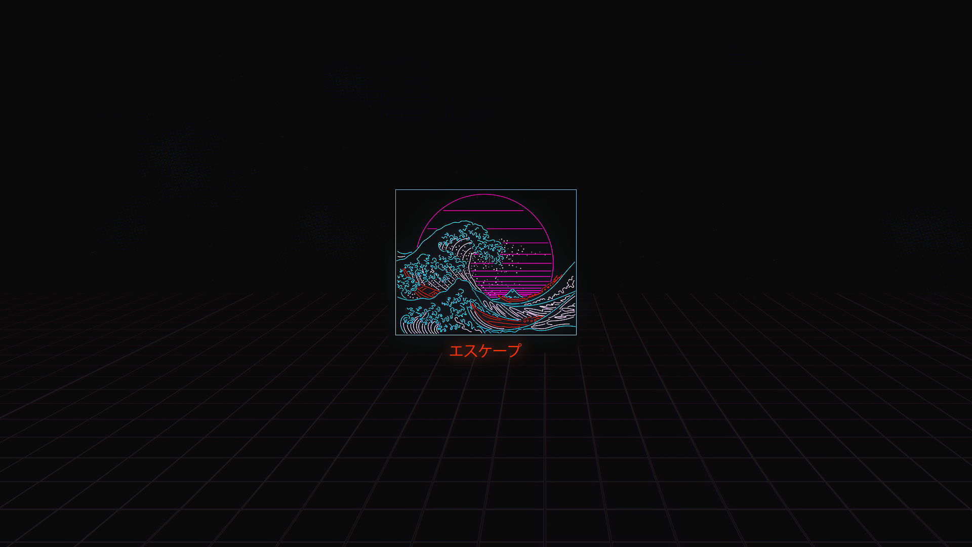 Synthwave The Great Wave of Kanagawa HD Wallpaper