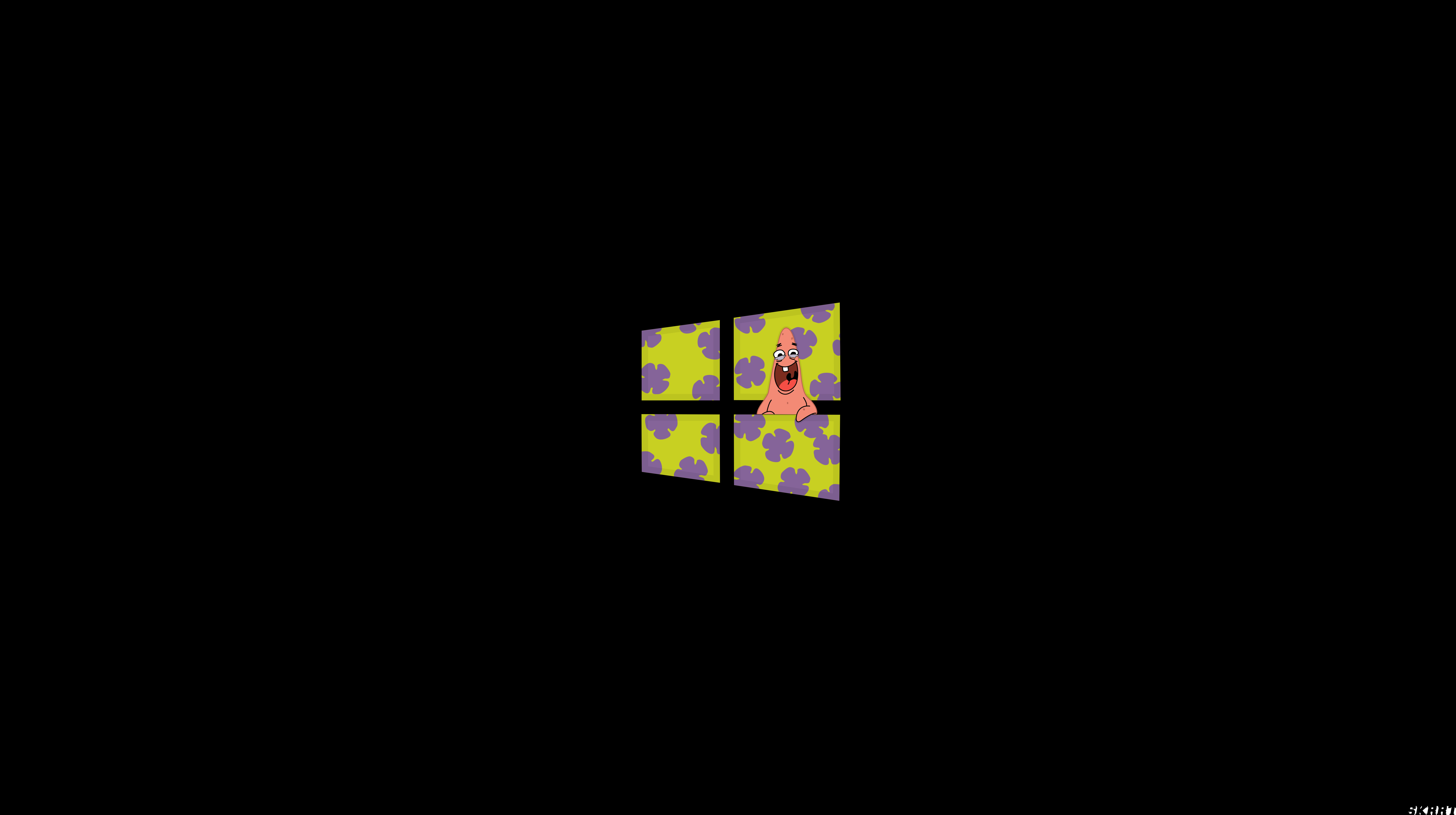 Patrick Star in Windows Logo HD Wallpaper