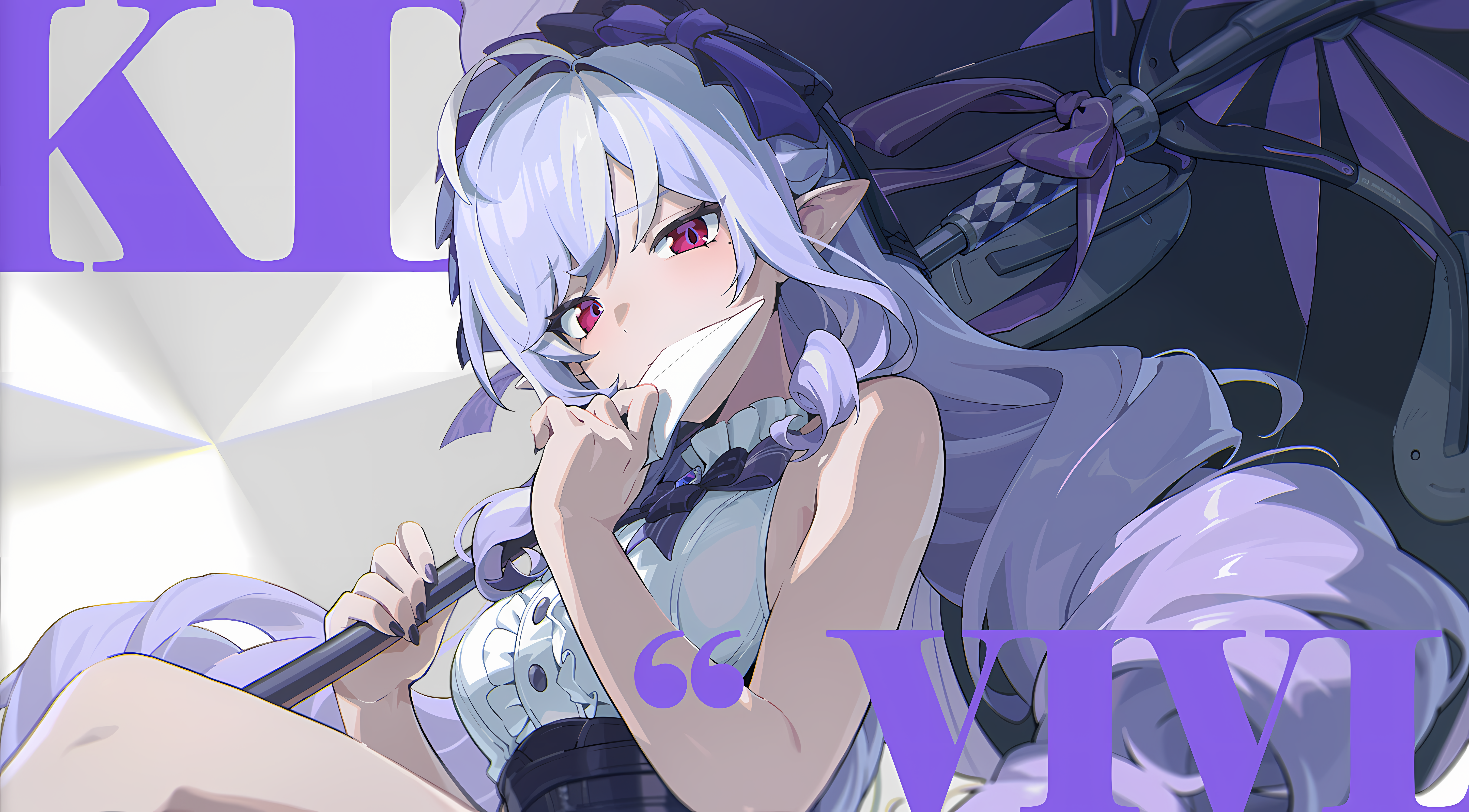 Vivian from Zenless Zone Zero holding a parasol HD Wallpaper