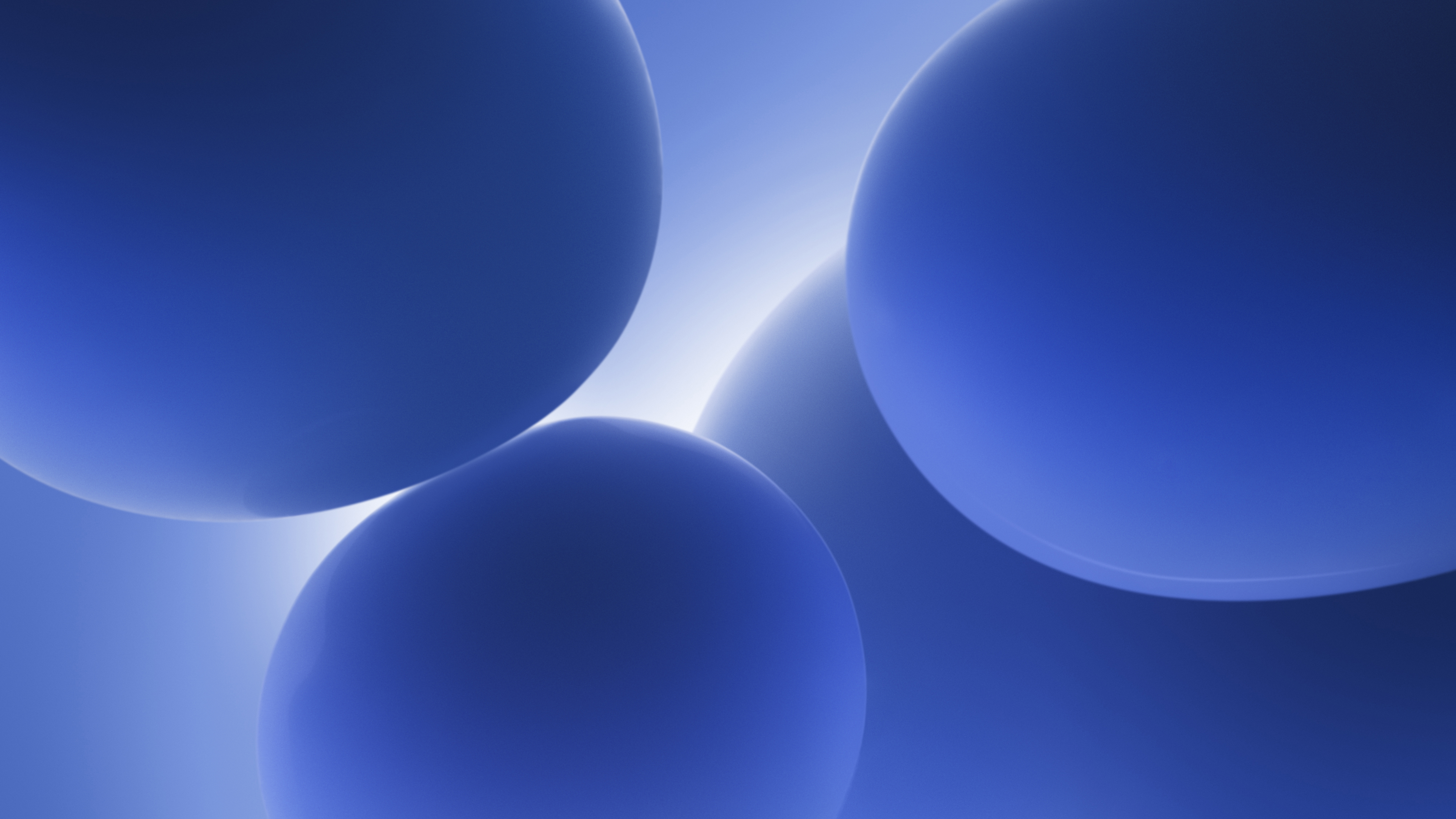 Abstract 3D Blue Bubbles on Gradient Background HD Wallpaper