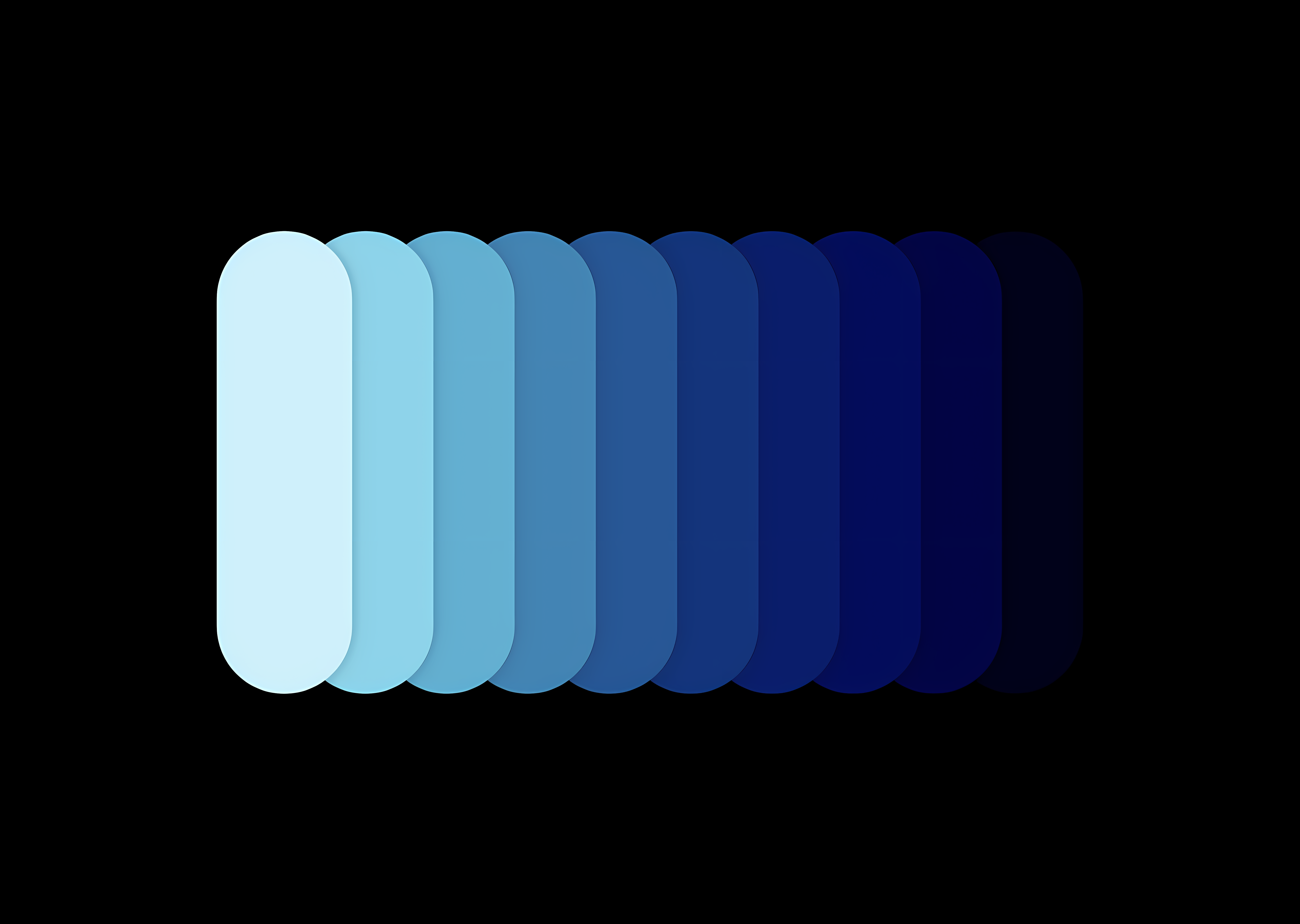 Blue and cyan gradient palette on black background HD Wallpaper
