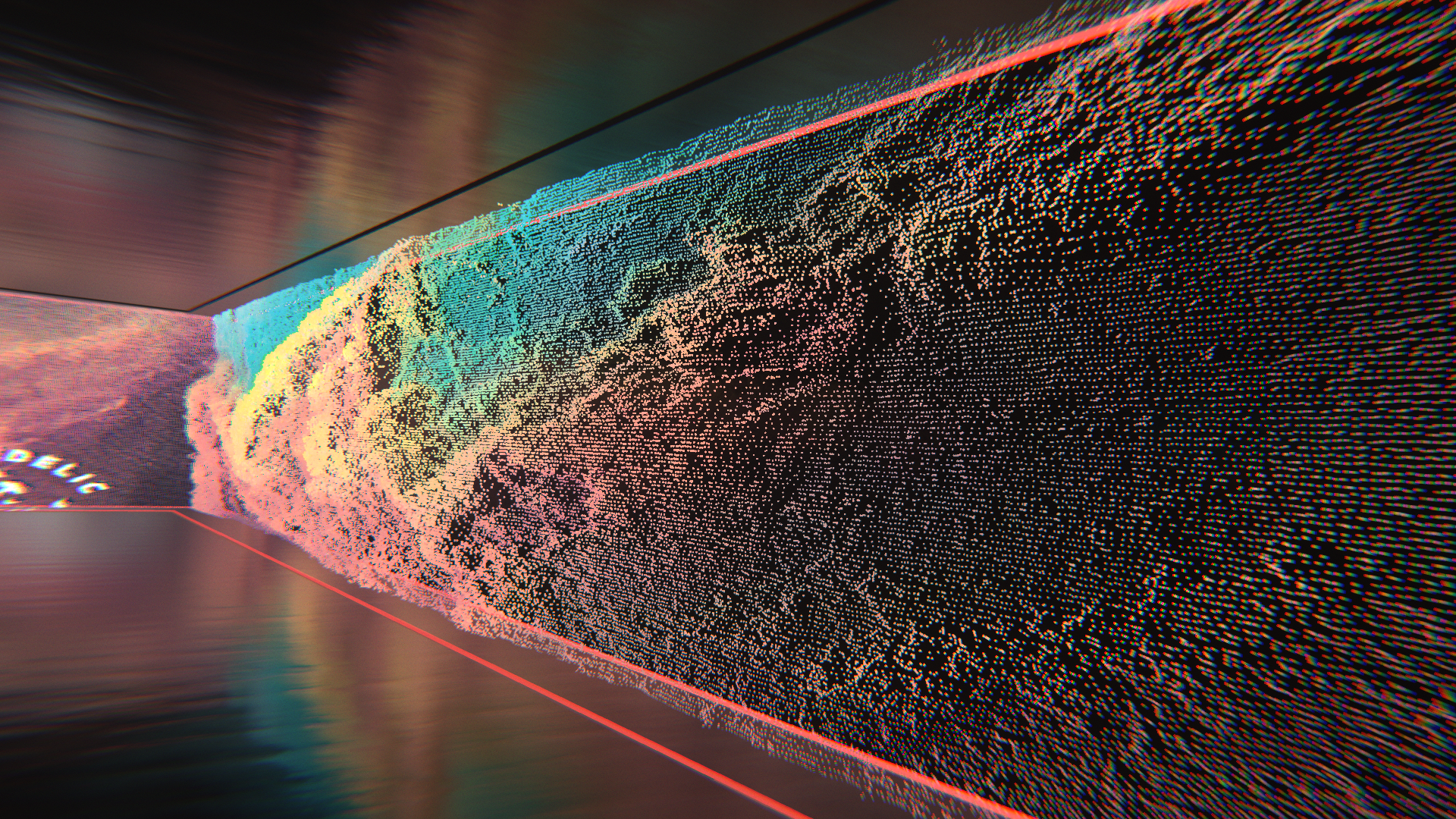 Vrchat abstract colorful CGI hologram wall HD Wallpaper