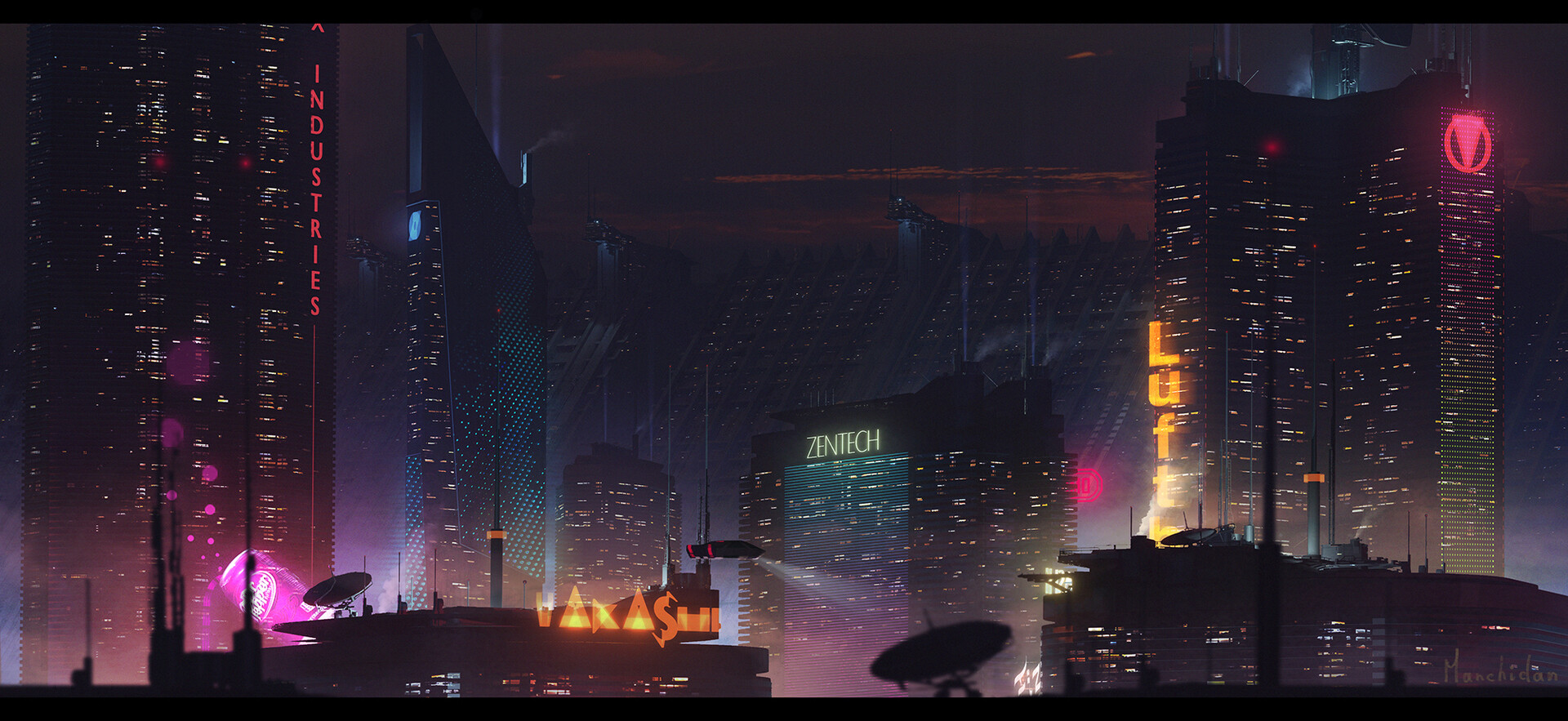 Blade Runner 2049 Cityscape with Neon Lights HD Wallpaper