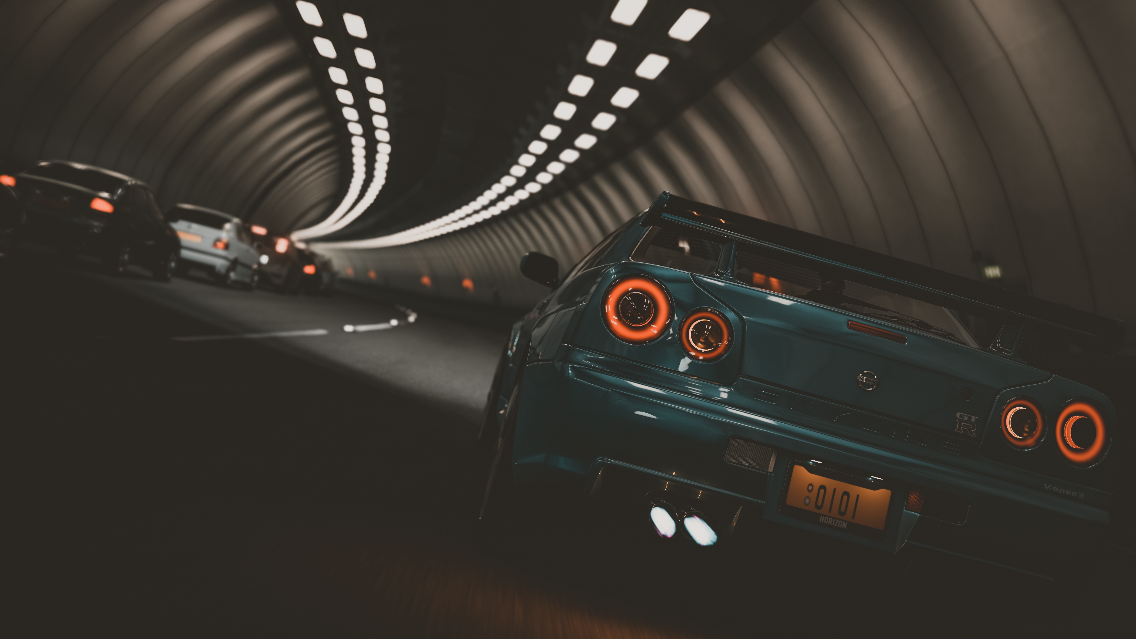 Forza Horizon 4: Nissan Skyline GT-R V-Spec in Tunnel HD Wallpaper