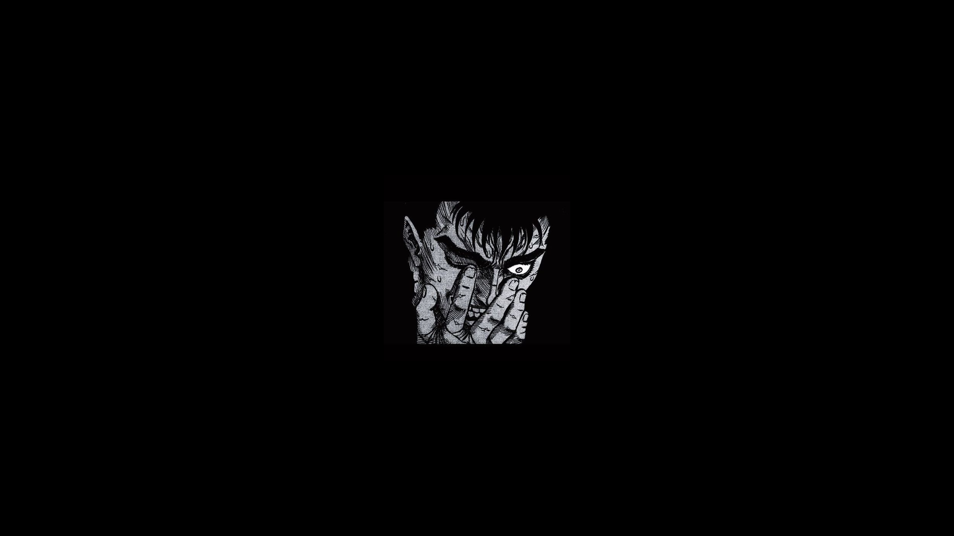 Guts from Berserk monochrome digital art HD Wallpaper