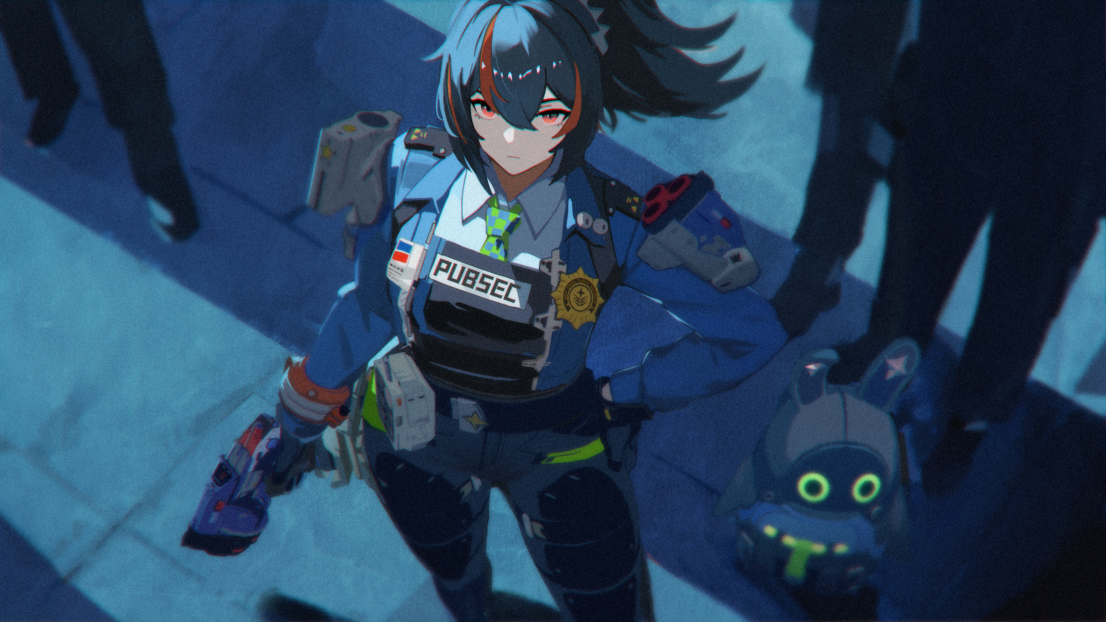 Zhu Yuan from Zenless Zone Zero holding a gun HD Wallpaper