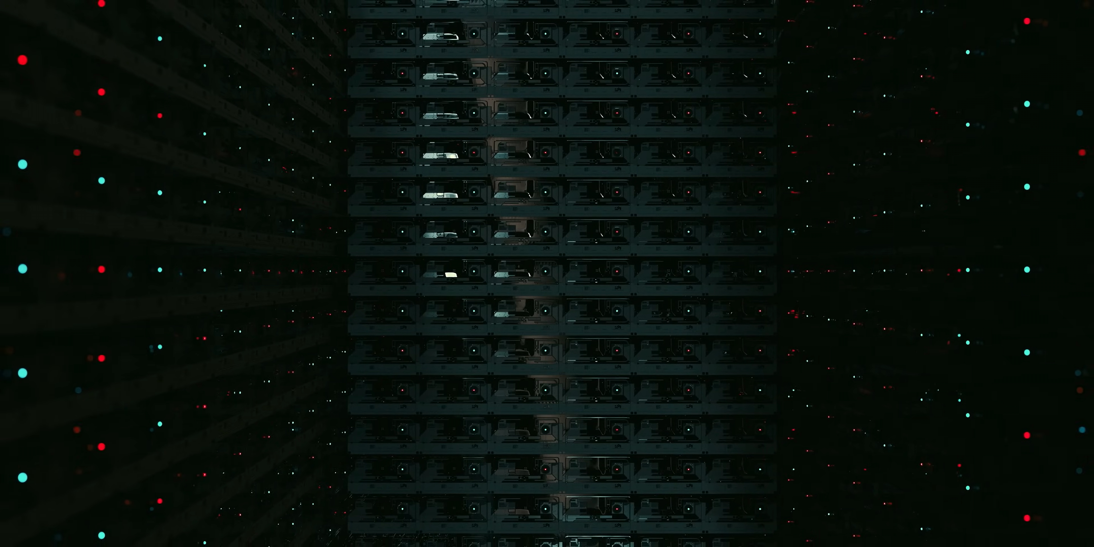 Marathon (game) structure with lights HD Wallpaper