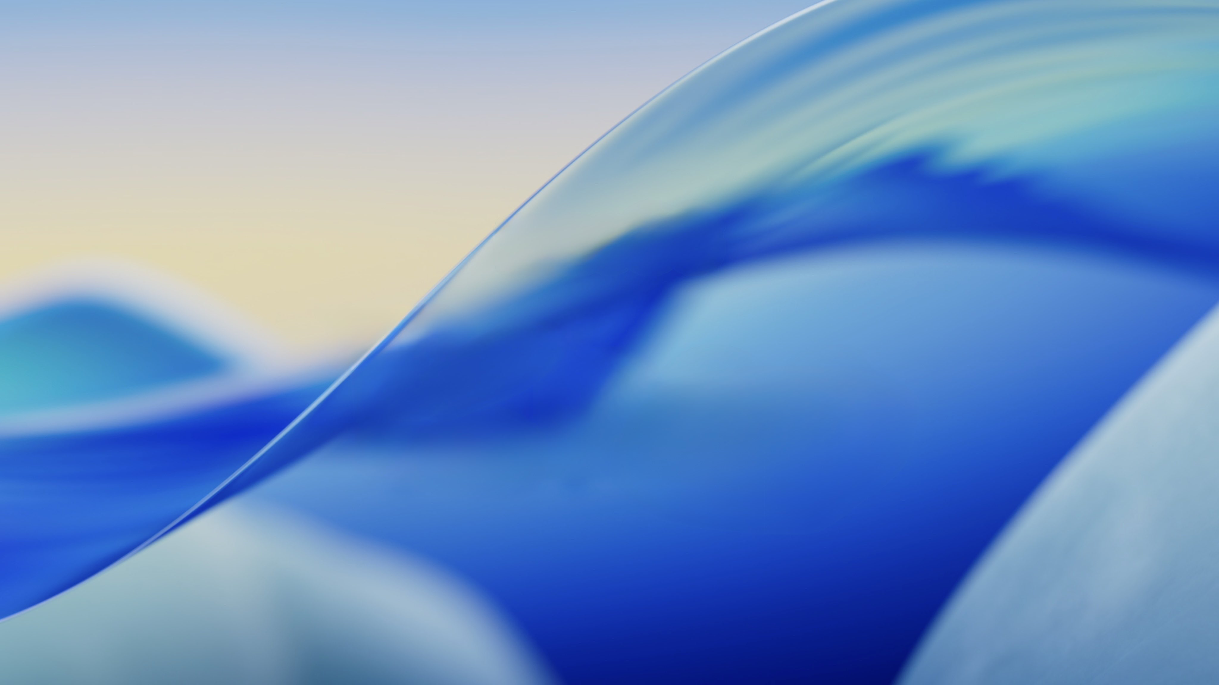 Abstract blue waves on a simple background HD Wallpaper