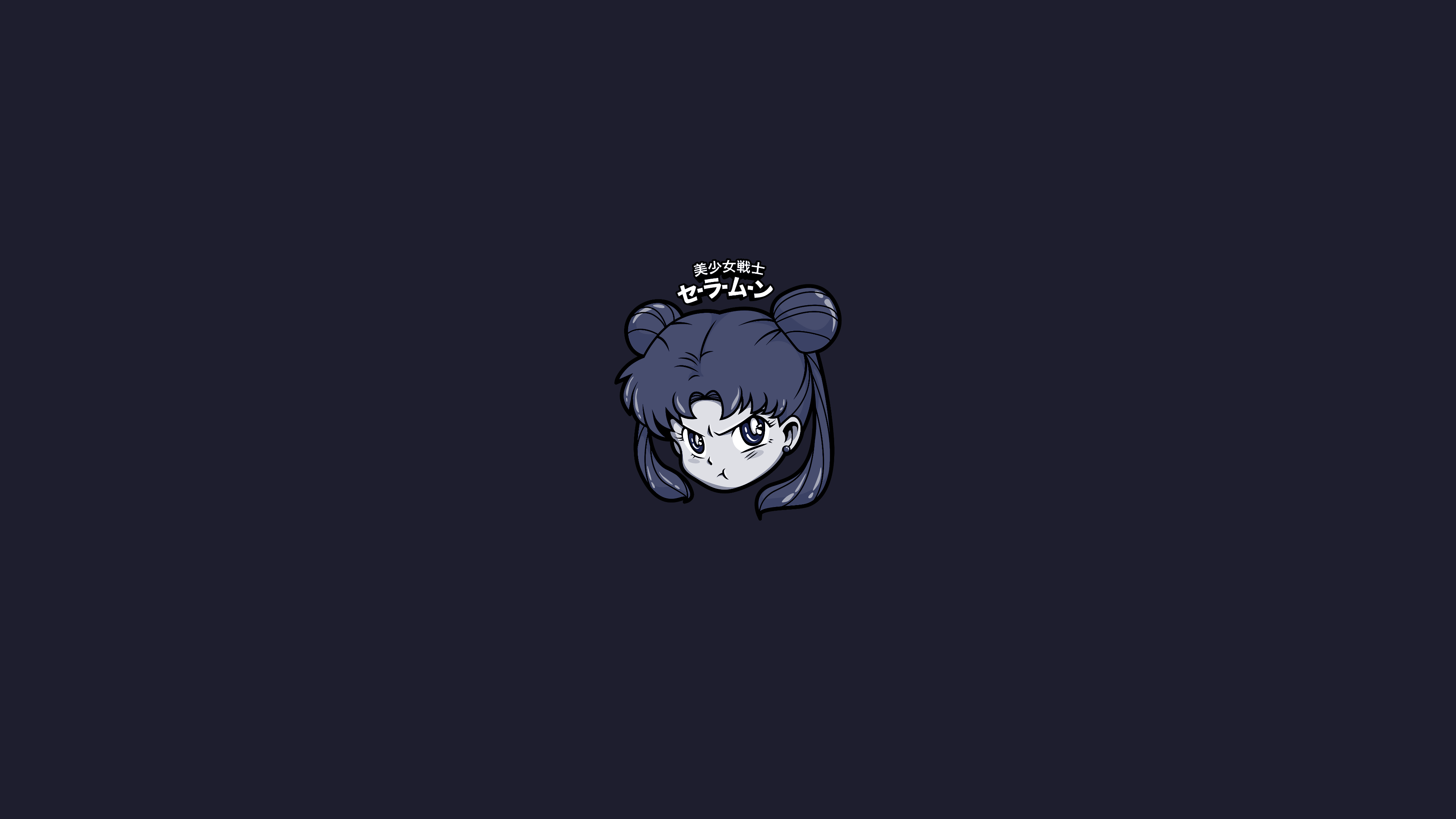 Sailor Moon anime girl face with Japanese text HD Wallpaper