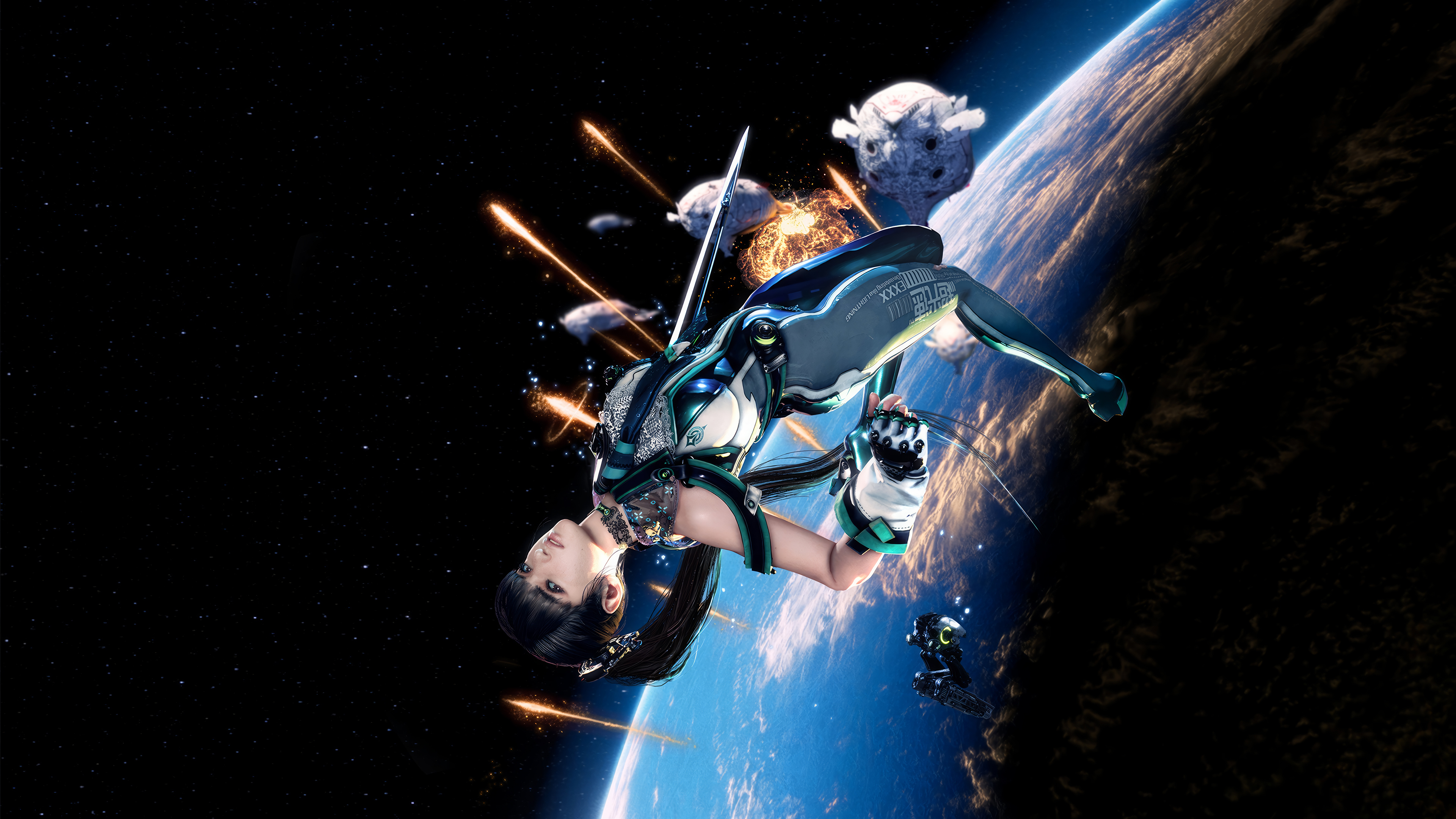 Eve from Stellar Blade in Space Combat HD Wallpaper